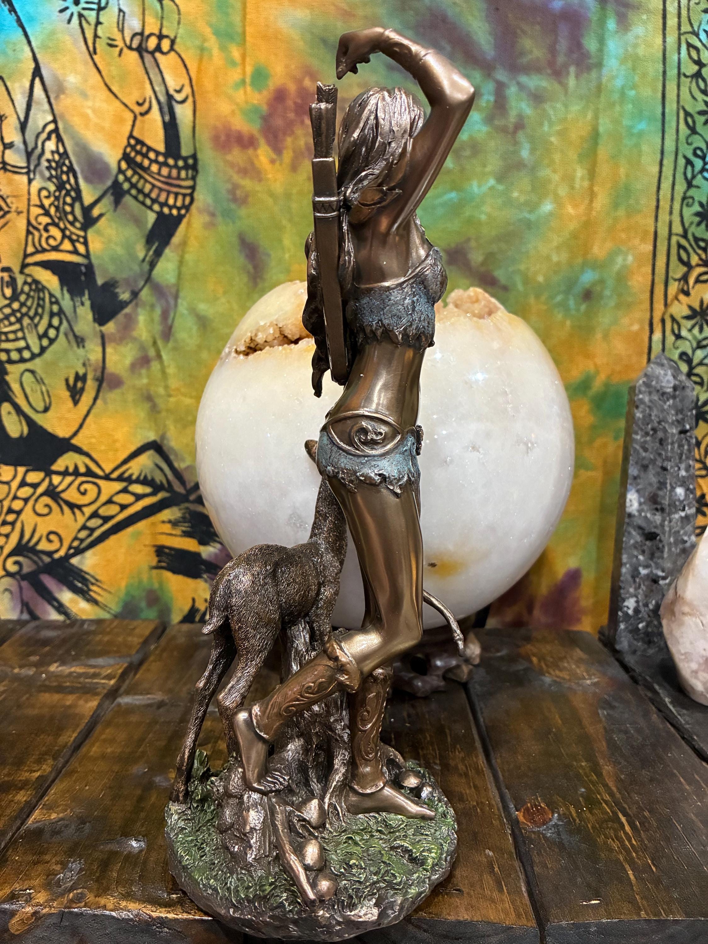 Artemis Statue — 9 7/8” (Greek Goddess of the Hunt Altar Decor