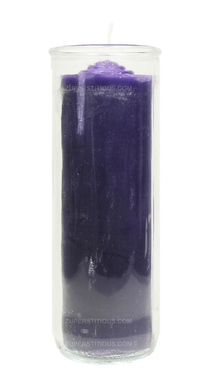 7-Day Glass Jar Candle | Unscented Ritual Spell Candle, Horse Imprint