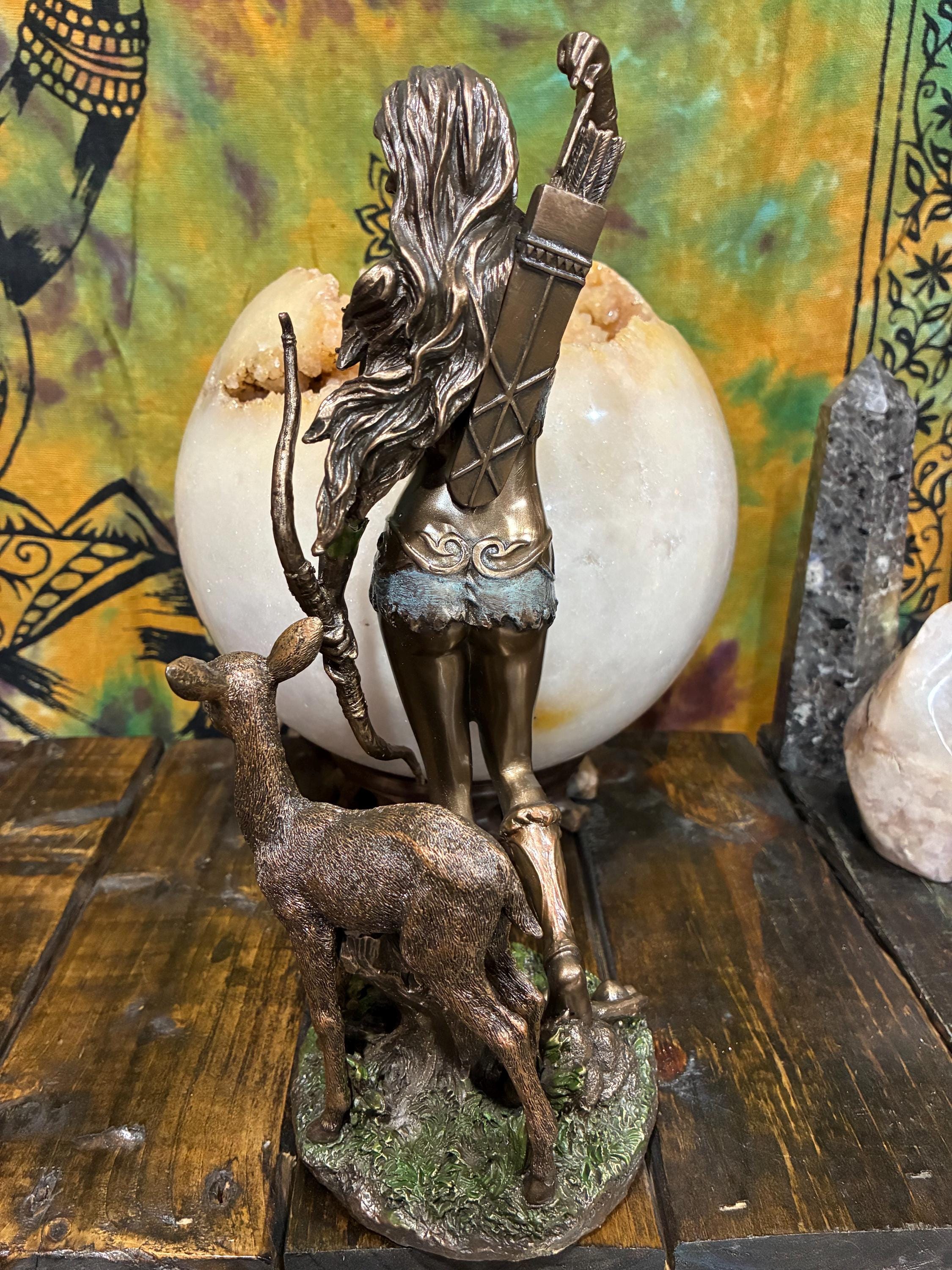 Artemis Statue — 9 7/8” (Greek Goddess of the Hunt Altar Decor