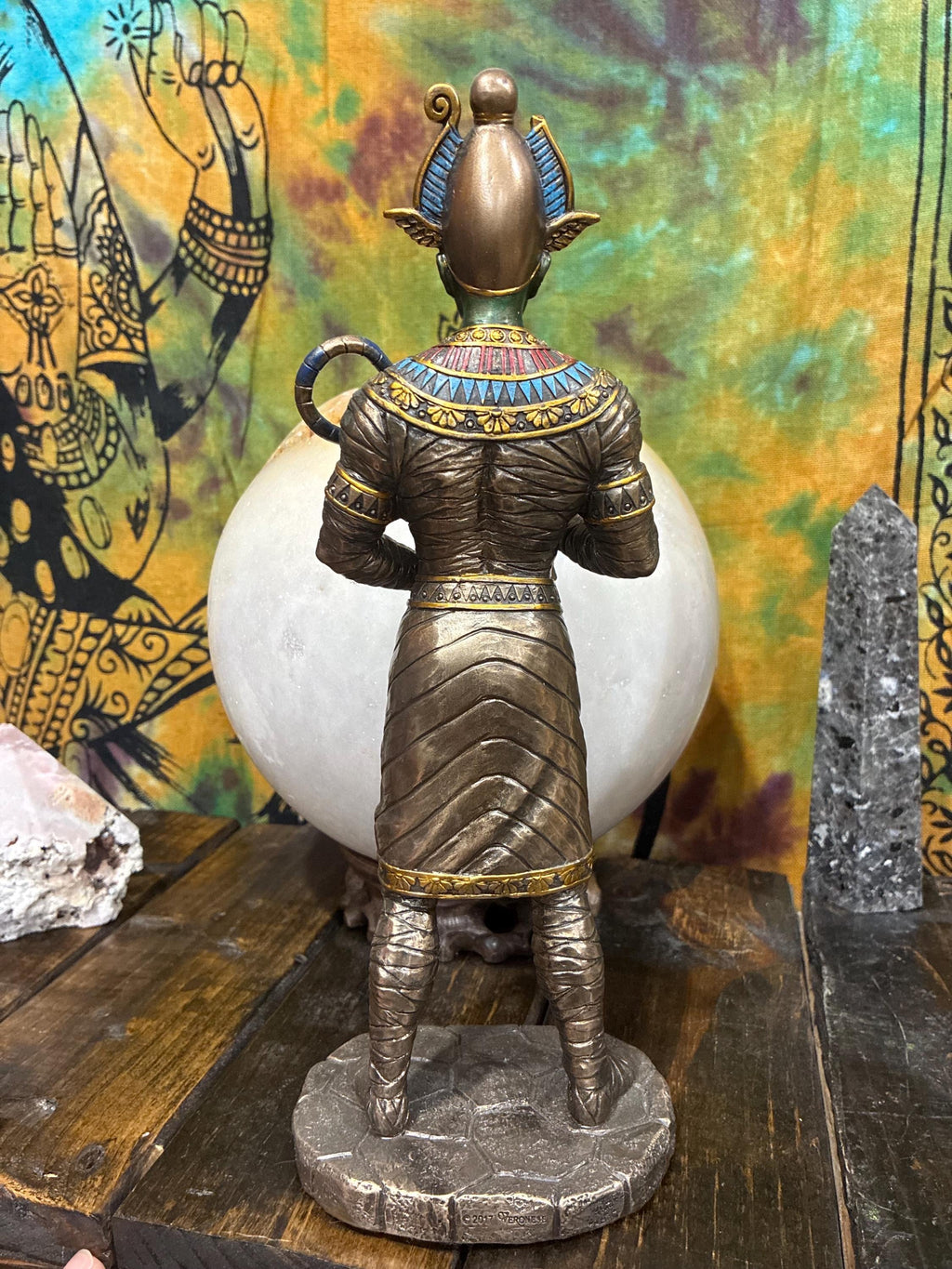 Osiris Statue - Bronze Cast Resin, Egyptian Altar Decor