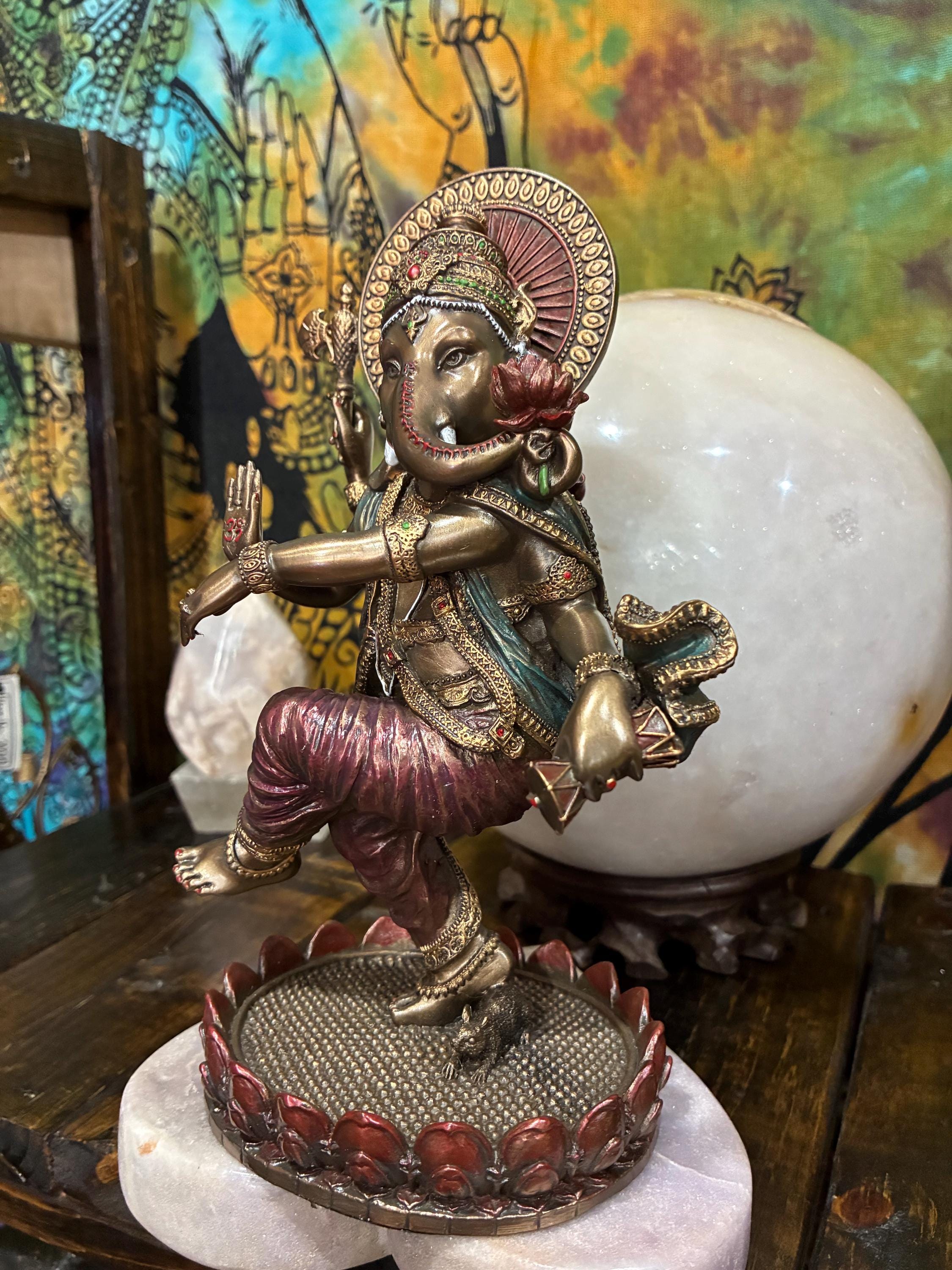 Ganesha (Ganesh) Statue — 8 3/8” | Remover of Obstacles | Hindu Deity Altar Decor | Spiritual Gift