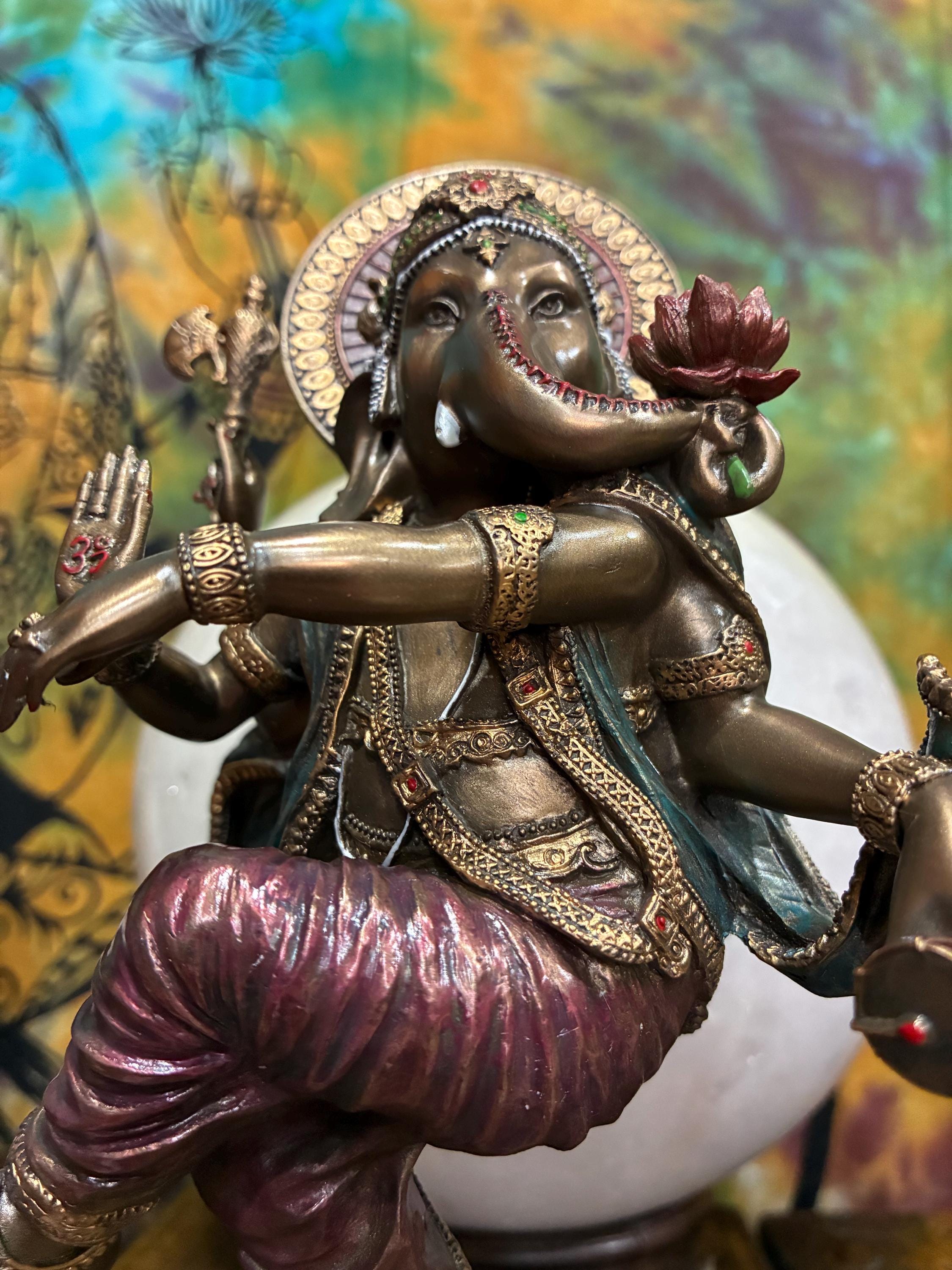 Ganesha (Ganesh) Statue — 8 3/8” | Remover of Obstacles | Hindu Deity Altar Decor | Spiritual Gift
