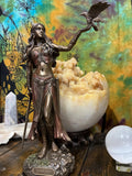 Morrigan Statue – Veronese Collection Bronze Finish, Celtic Goddess Altar Figurine