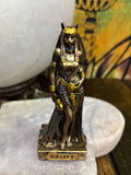 Mini Bastet Statue – Egyptian Cat Goddess Figurine, Resin Altar Decor