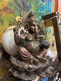Ganesha Statue | Bronze Cast Resin Hindu Altar Decor, 9 7/8"