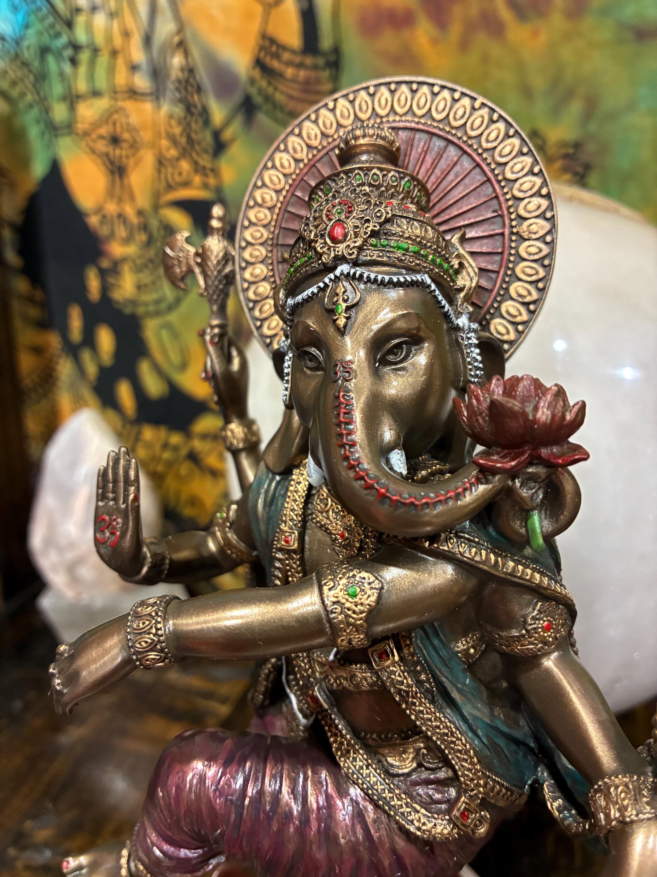 Ganesha (Ganesh) Statue — 8 3/8” | Remover of Obstacles | Hindu Deity Altar Decor | Spiritual Gift