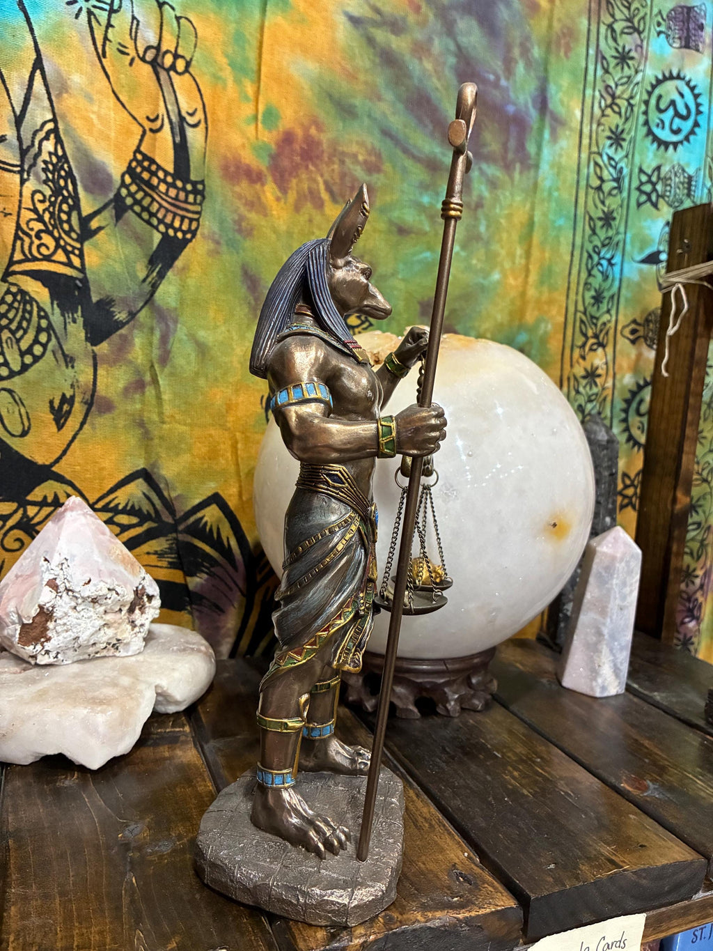Anubis Statue – Bronze Finish Gothic Altar Decor, Egyptian Mythology Jackal God