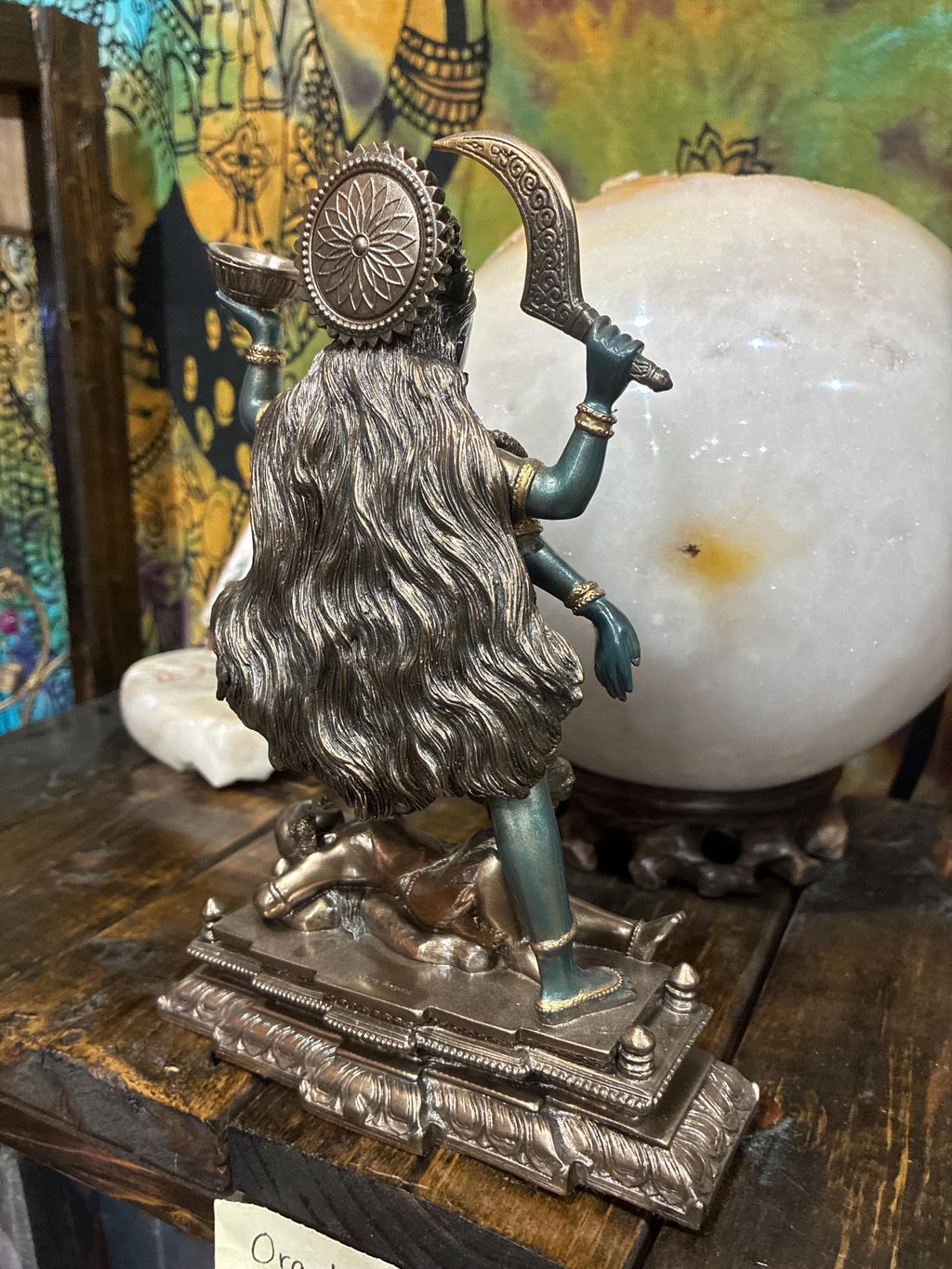 Kali Statue | 7 7/8" Bronze Cast Resin Hindu Goddess Altar Decor