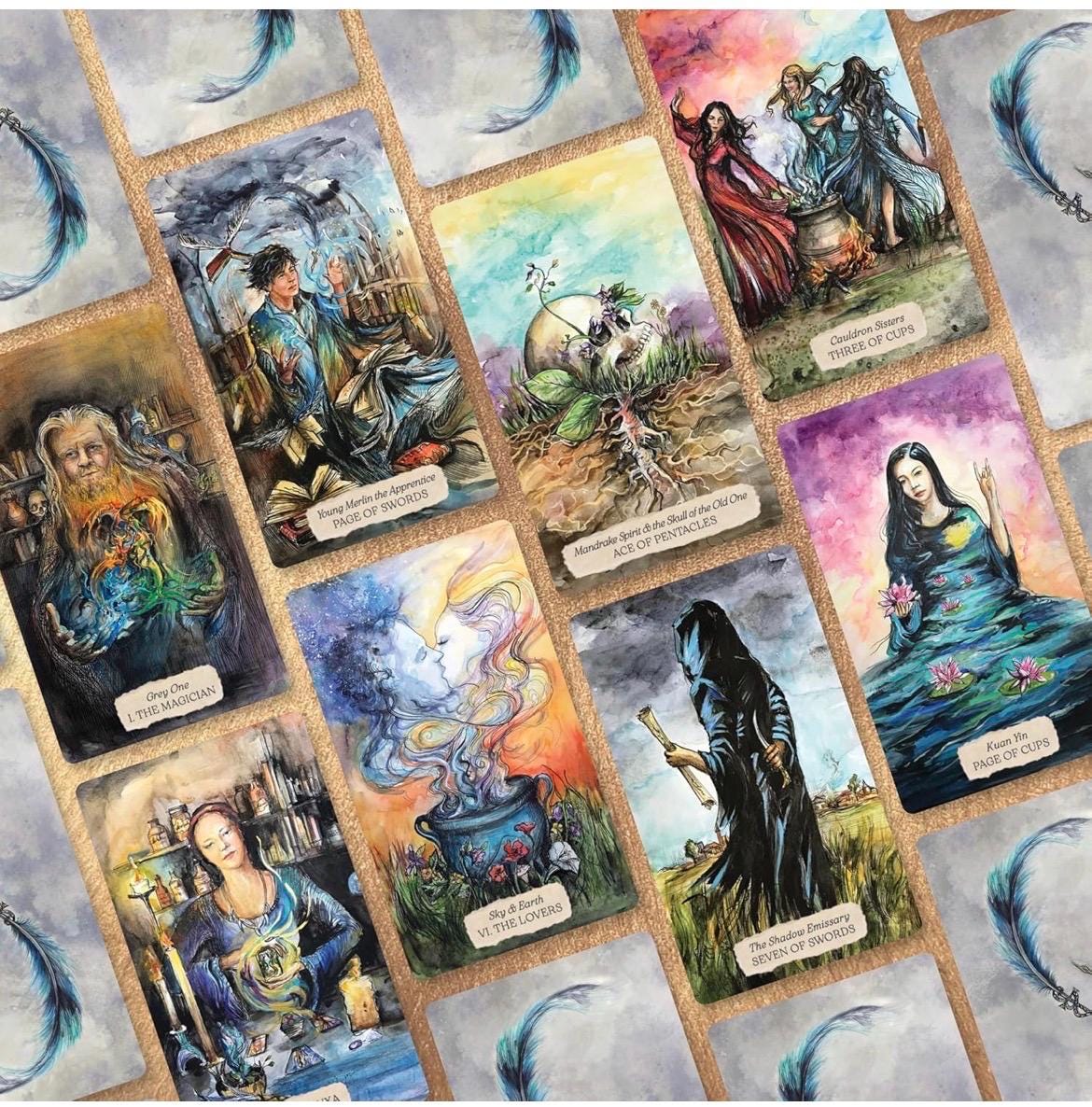 Bonestone & Earthflesh Tarot The Reawakening | Avalon Cameron + Ana Tourian | 79 Cards + 384 Page Full Color Guidebook | Mythic Fantasy Taro