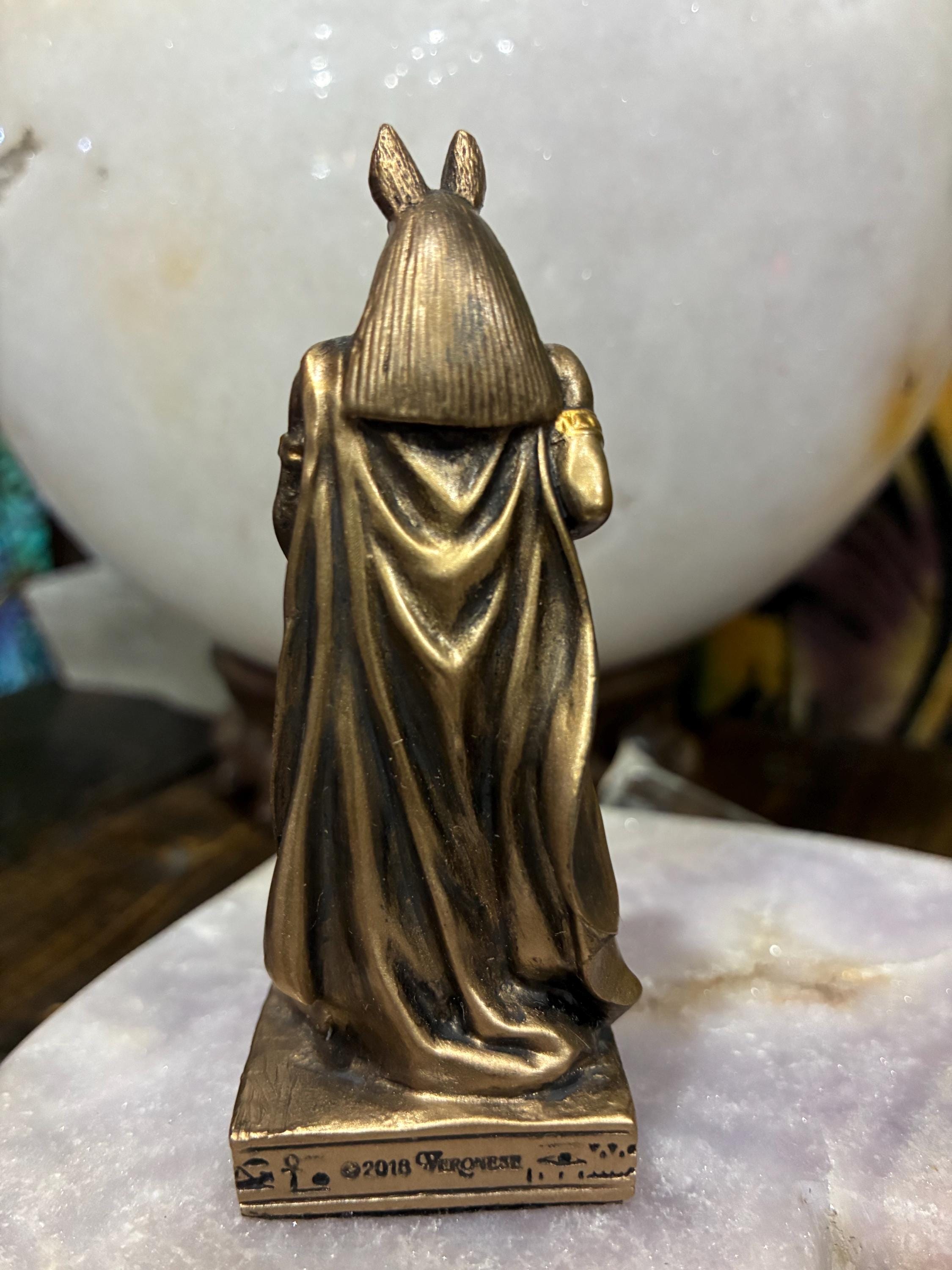 Anubis Statue — 3 1/2” (Mini) | Egyptian Jackal God Figurine | Protection & Ancestor Altar Decor | Spiritual Gift