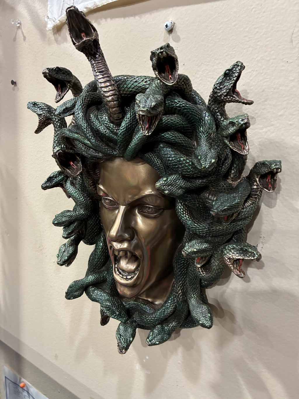 Medusa Wall Sculpture | Gothic Mythology Snake Hair Decor