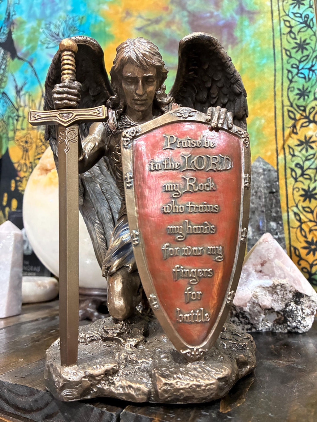 St. Michael Archangel Statue – Bronze Finish, Christian Decor