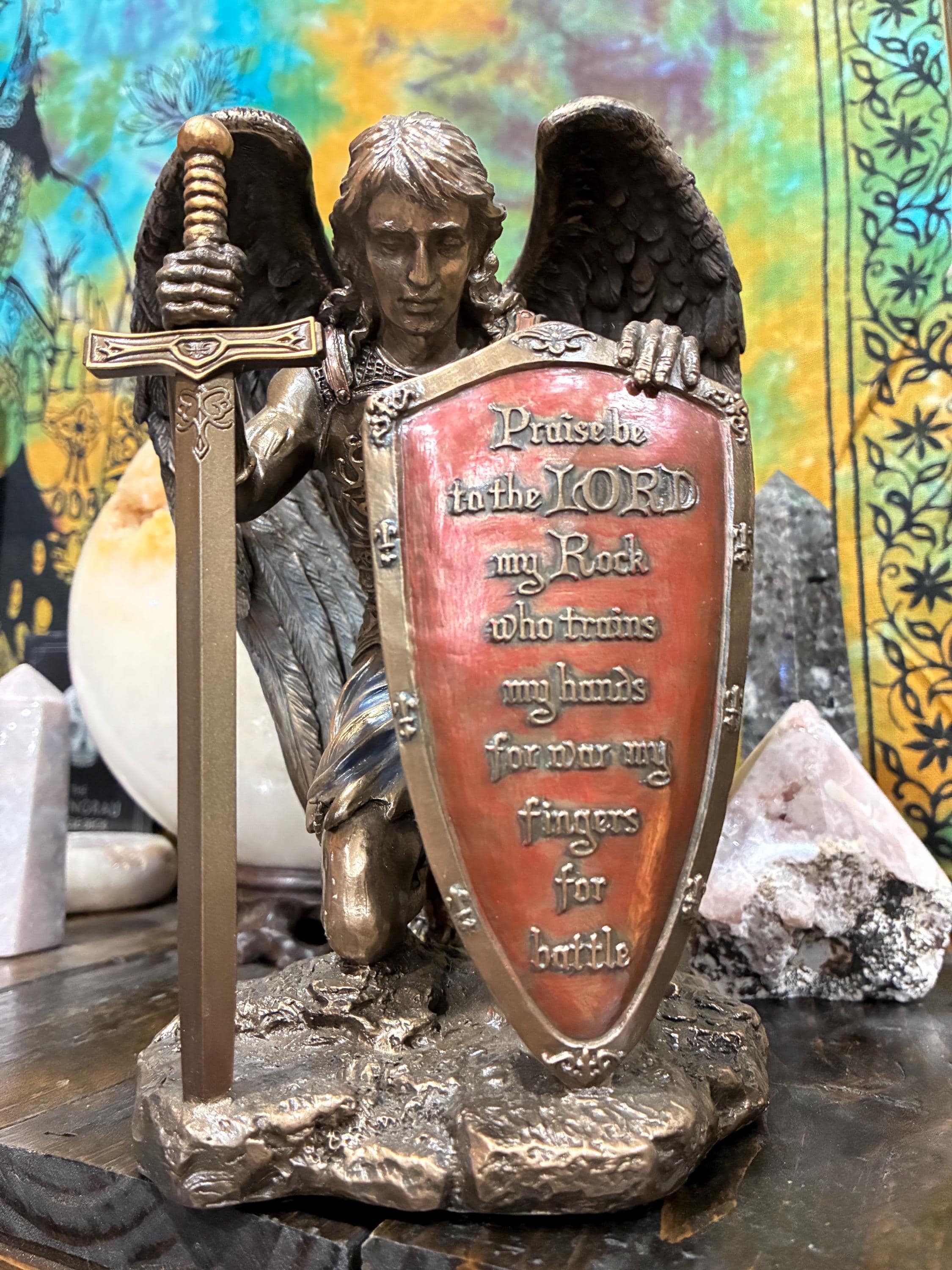St. Michael Archangel Statue – Bronze Finish, Christian Decor