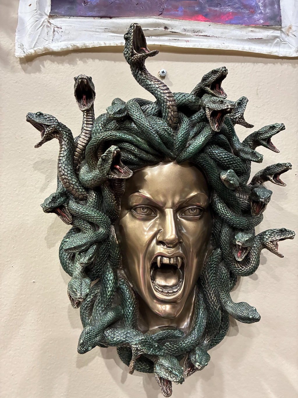 Medusa Wall Sculpture | Gothic Mythology Snake Hair Decor