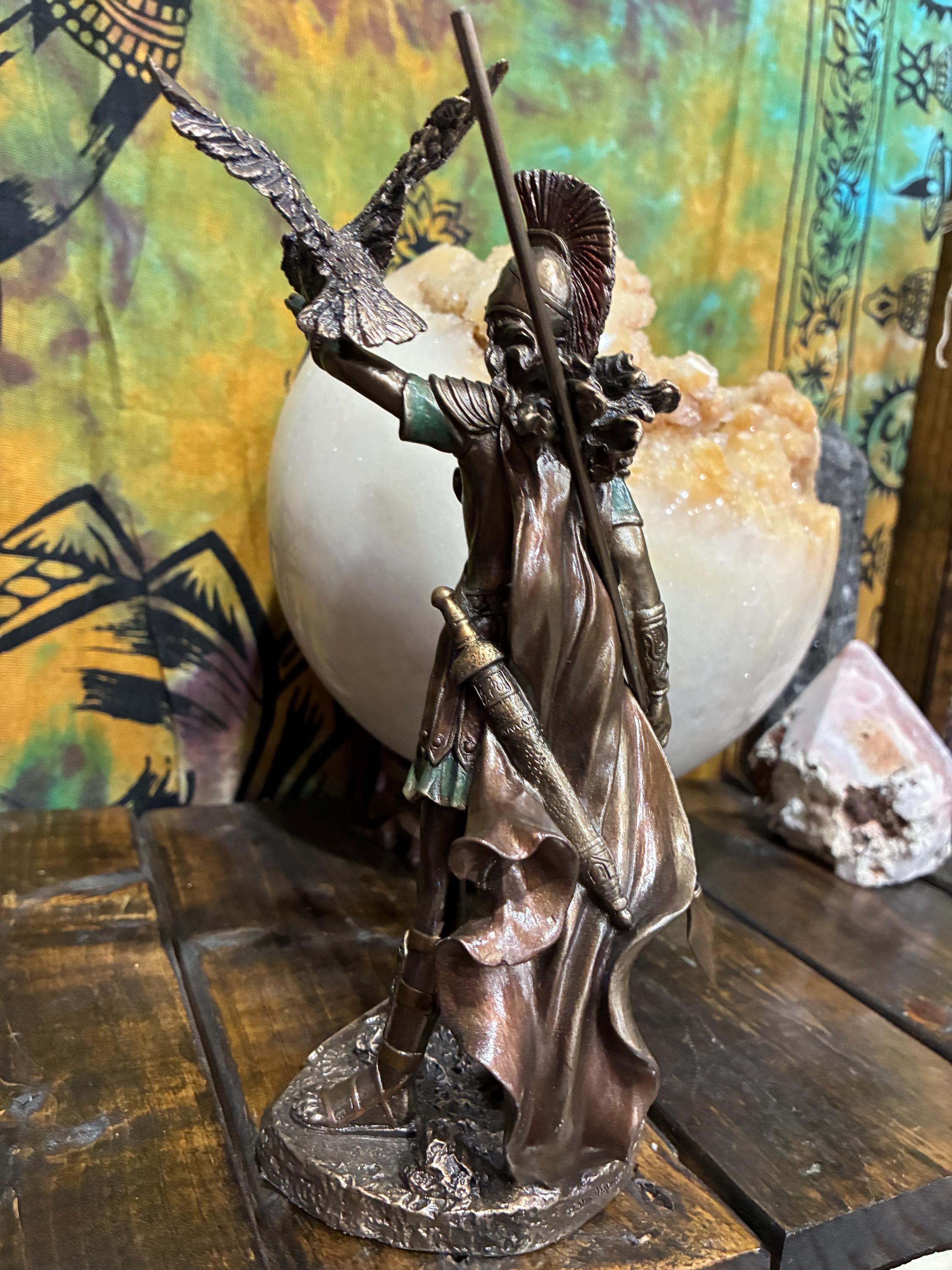 Athena Statue | Bronze Finish Greek Goddess Altar Decor