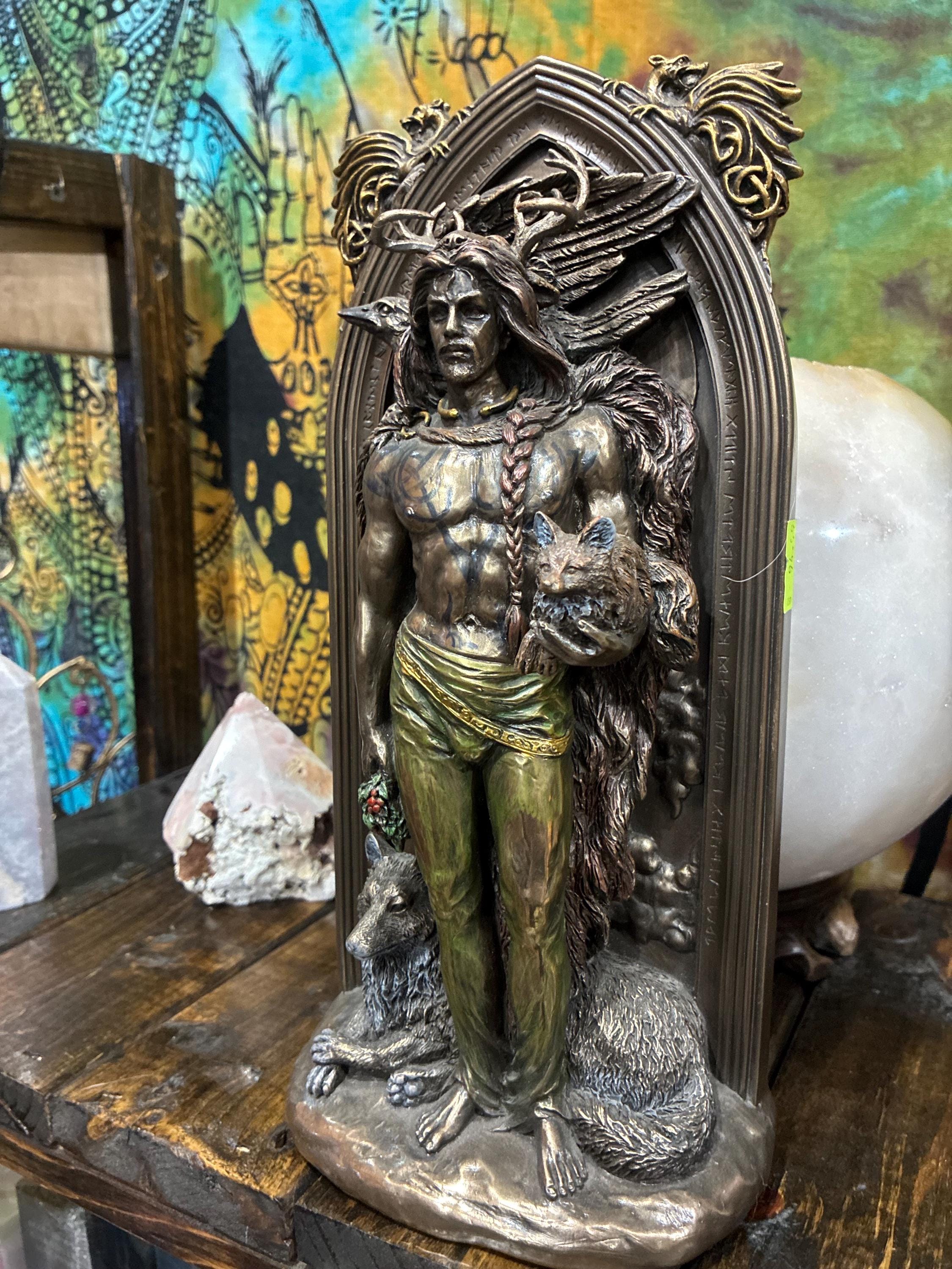 The Druid Statue – Nature Wisdom, Protection & Earth Magic | Pagan Altar Decor | Celtic Guardian, Spiritual Gift