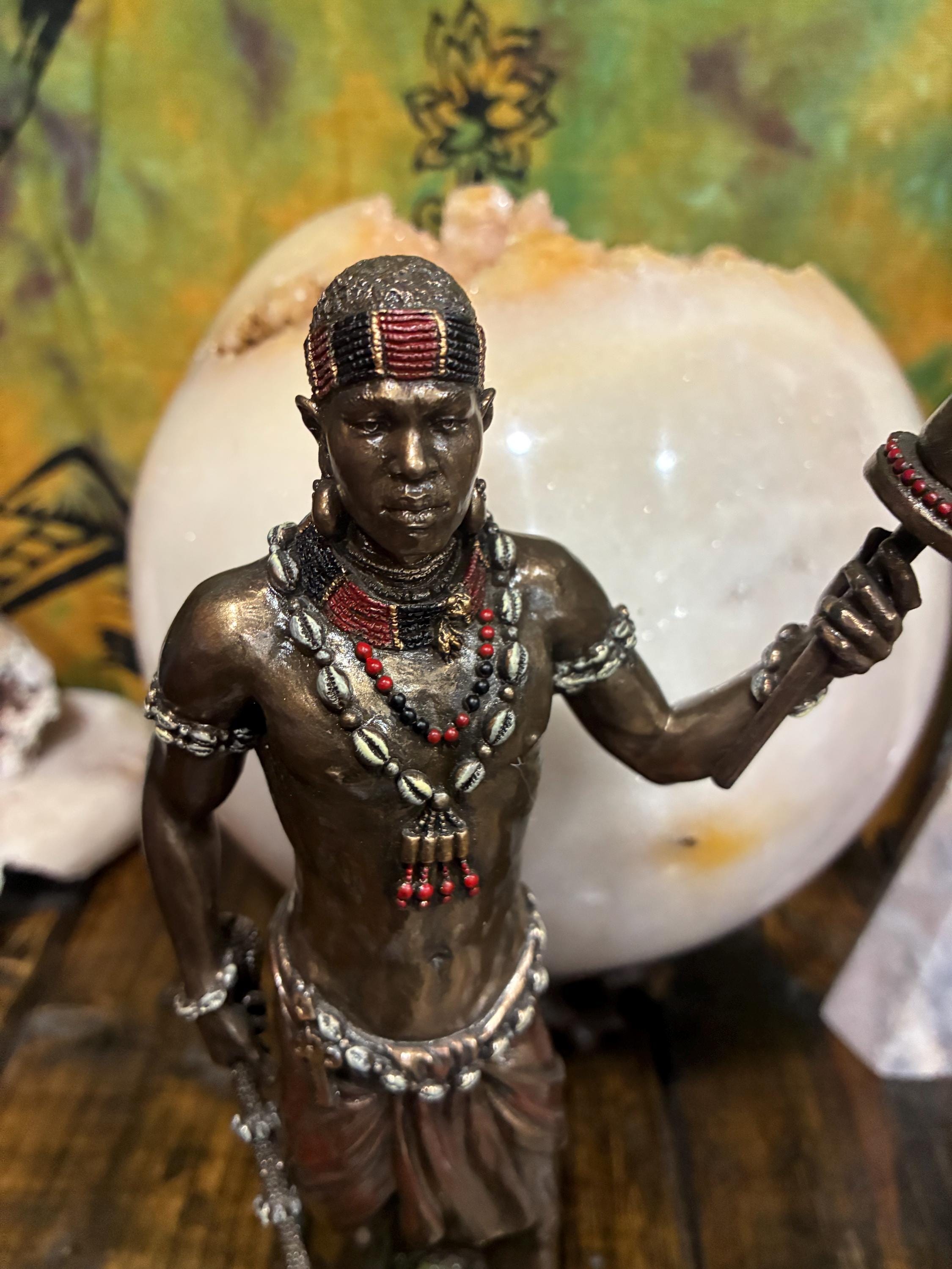 Elegua Statue | Bronze Cast Resin Orisha, Crossroads Guardian