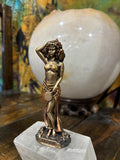 Oshun Statue | Bronze Finish, Yoruba Altar Decor (3 5/8  inch)