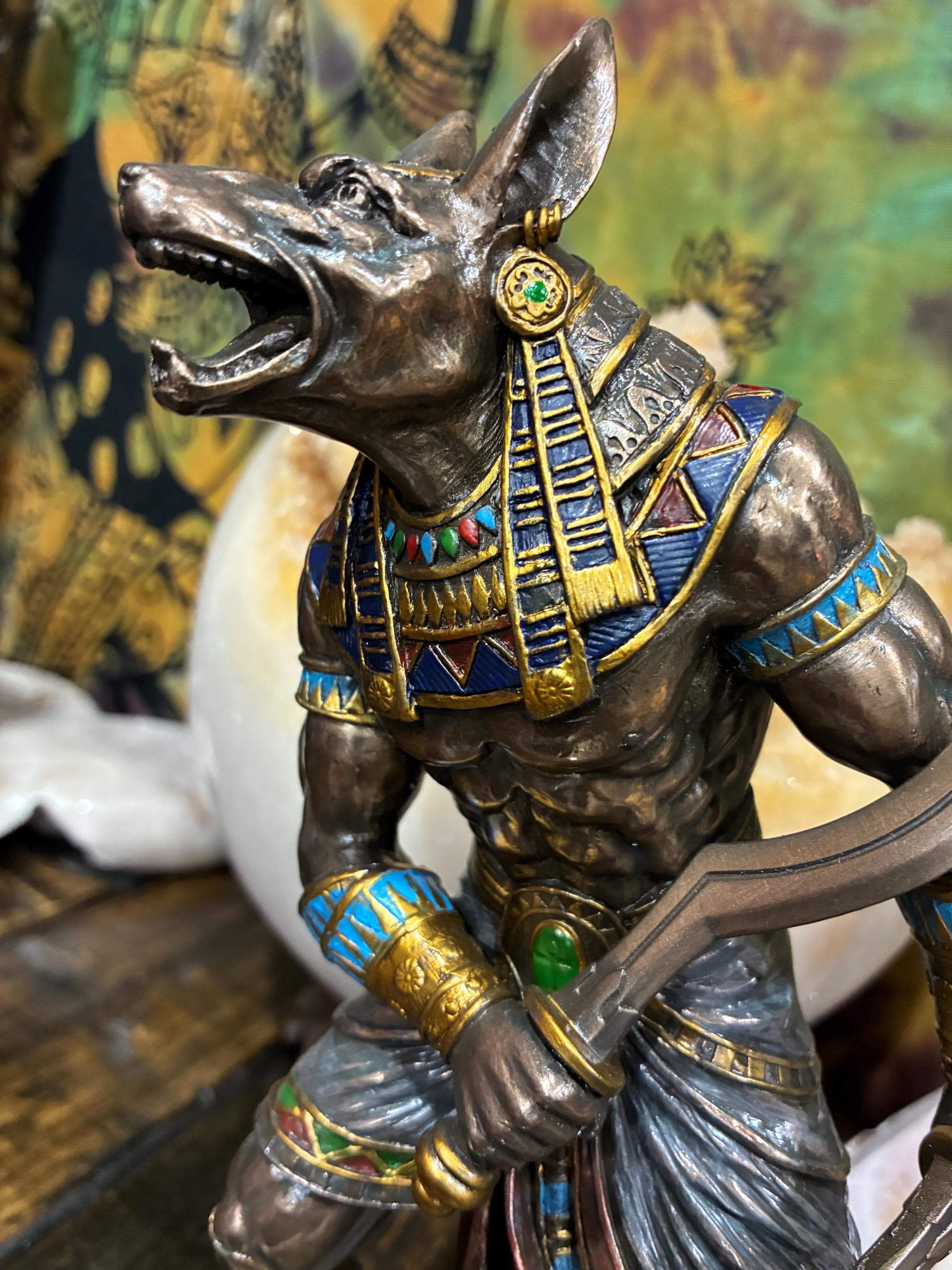 Anubis Statue | Bronze Finish Egyptian God, Altar Decor