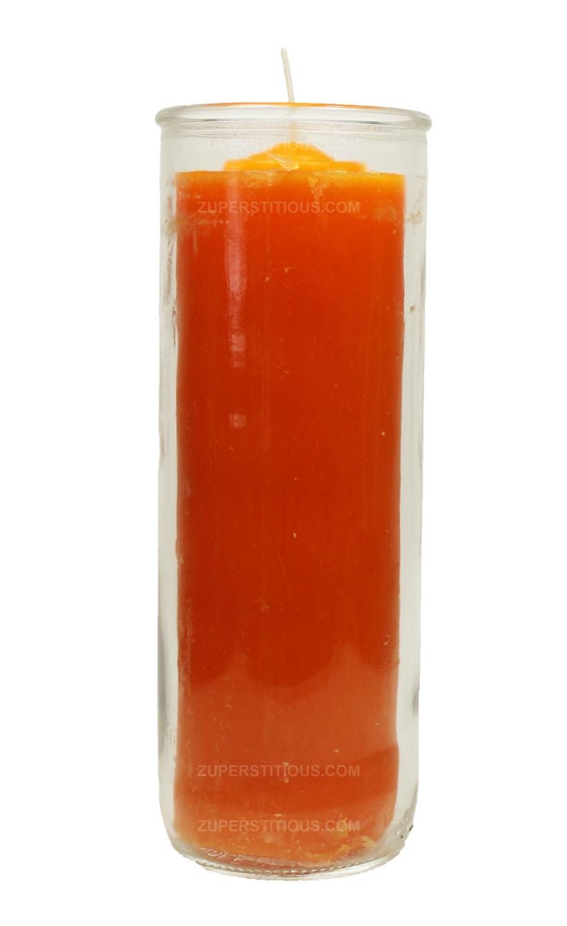 7-Day Glass Jar Candle | Unscented Ritual Spell Candle, Horse Imprint