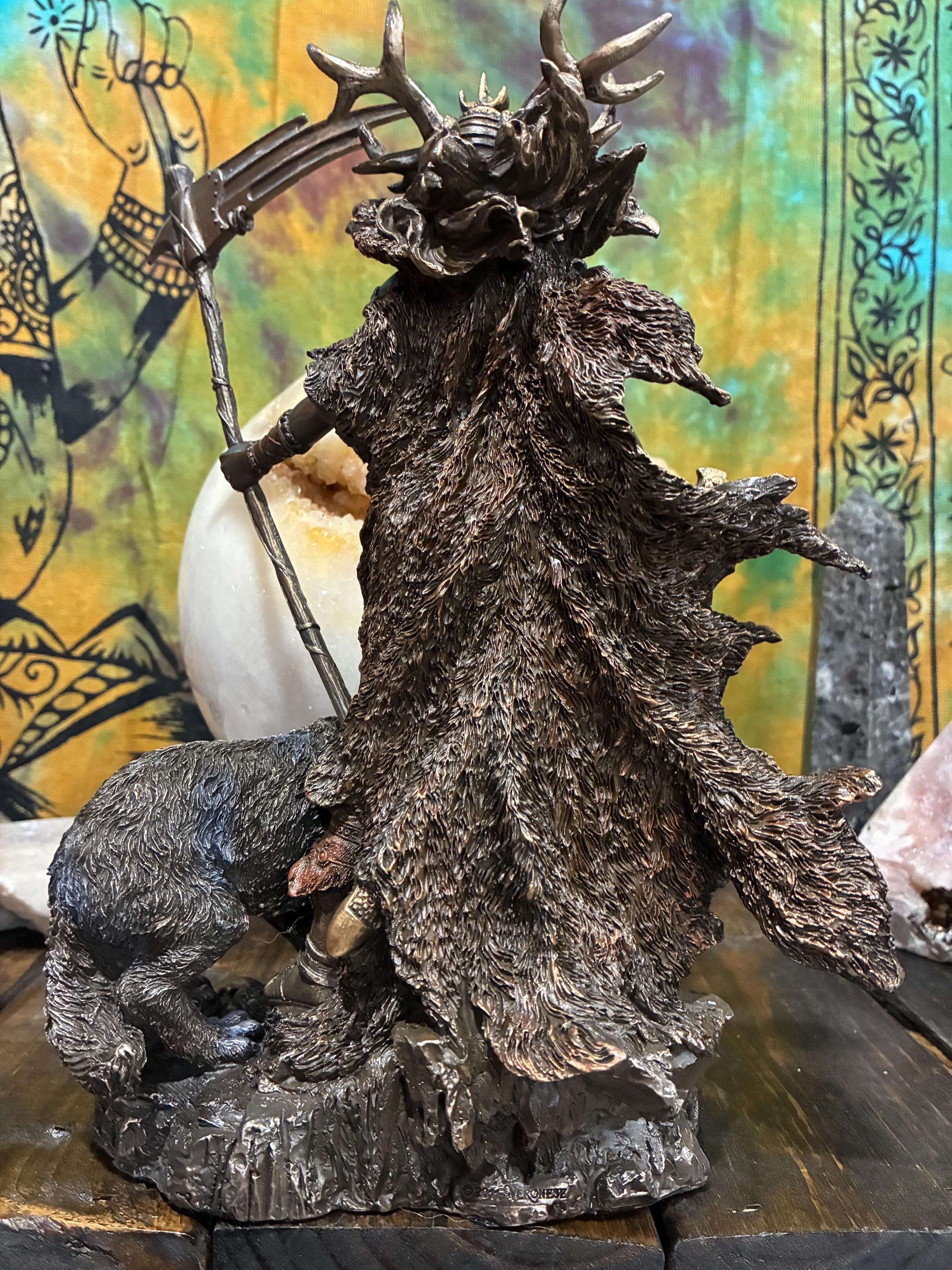 Hel Norse Goddess Statue – Bronze Finish, Pagan Altar Decor