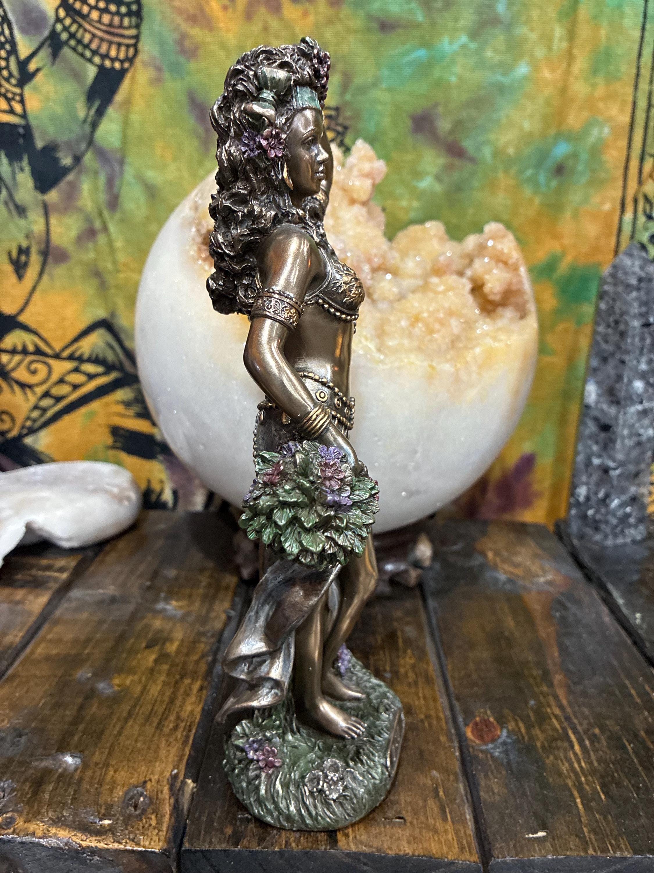 Aja Statue | Bronze Finish Orisha Altar Decor, Herbal Healing