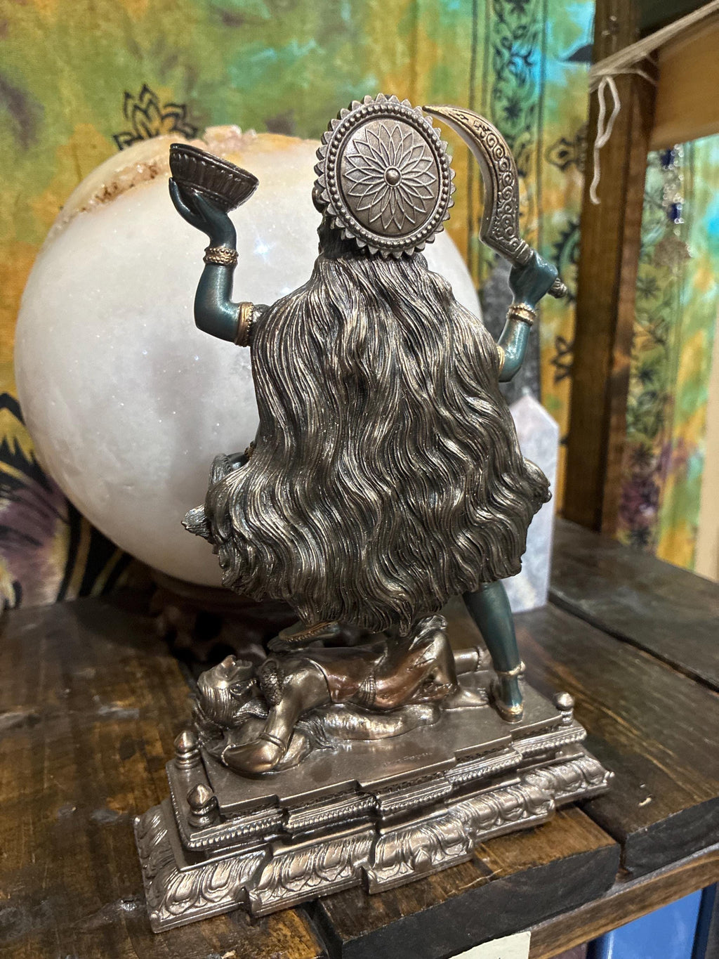 Kali Statue | 7 7/8" Bronze Cast Resin Hindu Goddess Altar Decor