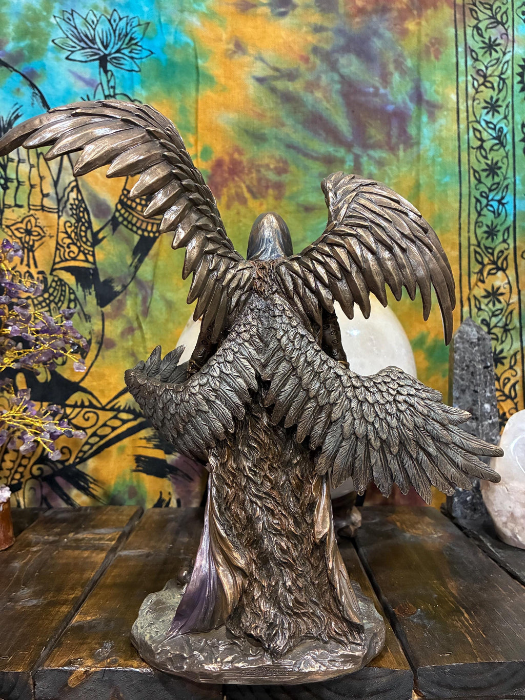 Azrael (Angel of Death) Statue  10 3/4” (Gothic Winged Guardian Decor)