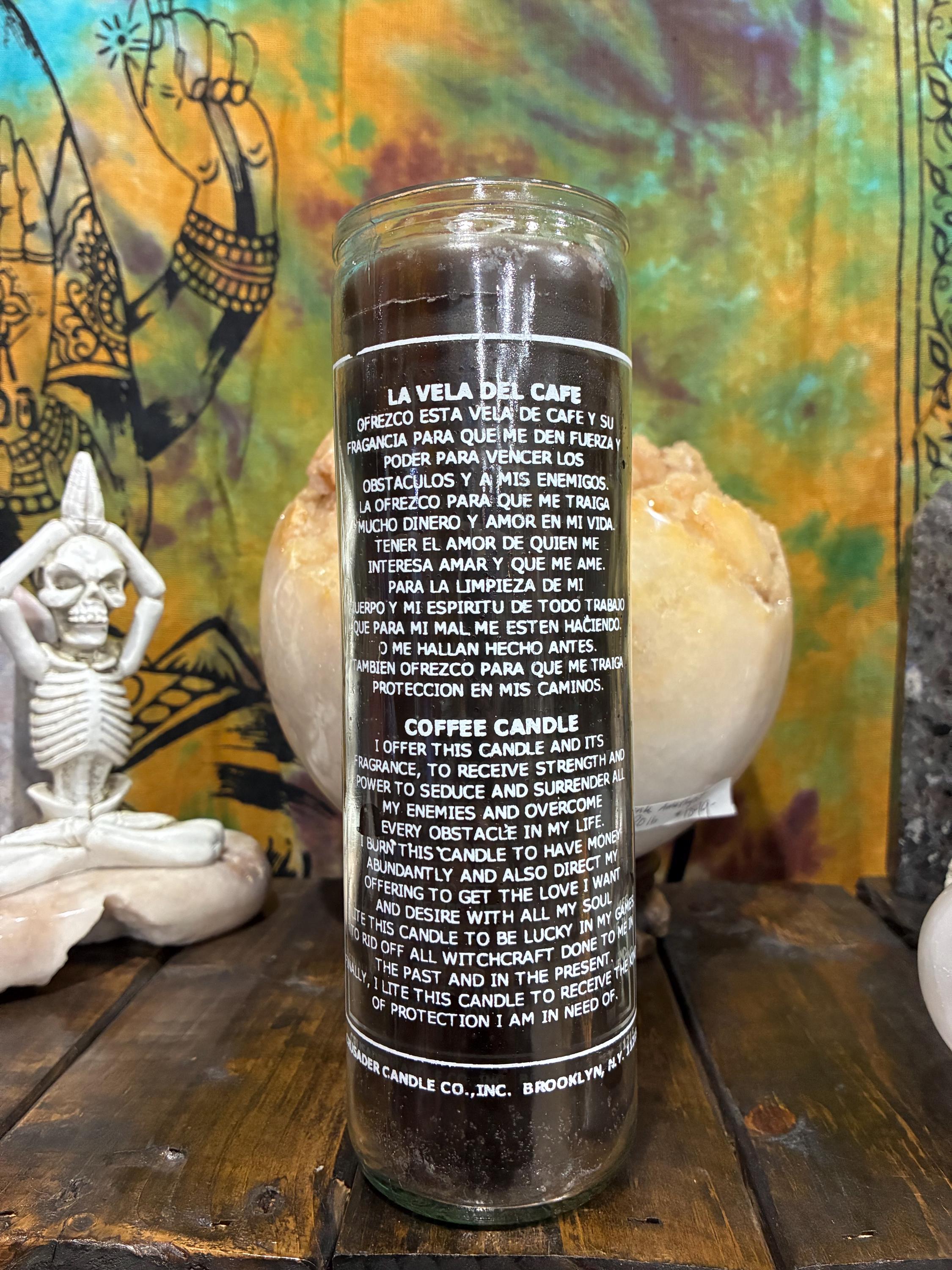 Coffee Candle | Strength Power Candle | Money Love Luck Candle | Protection Candle | 7 Day Ritual Candle | Enemy Work Candle