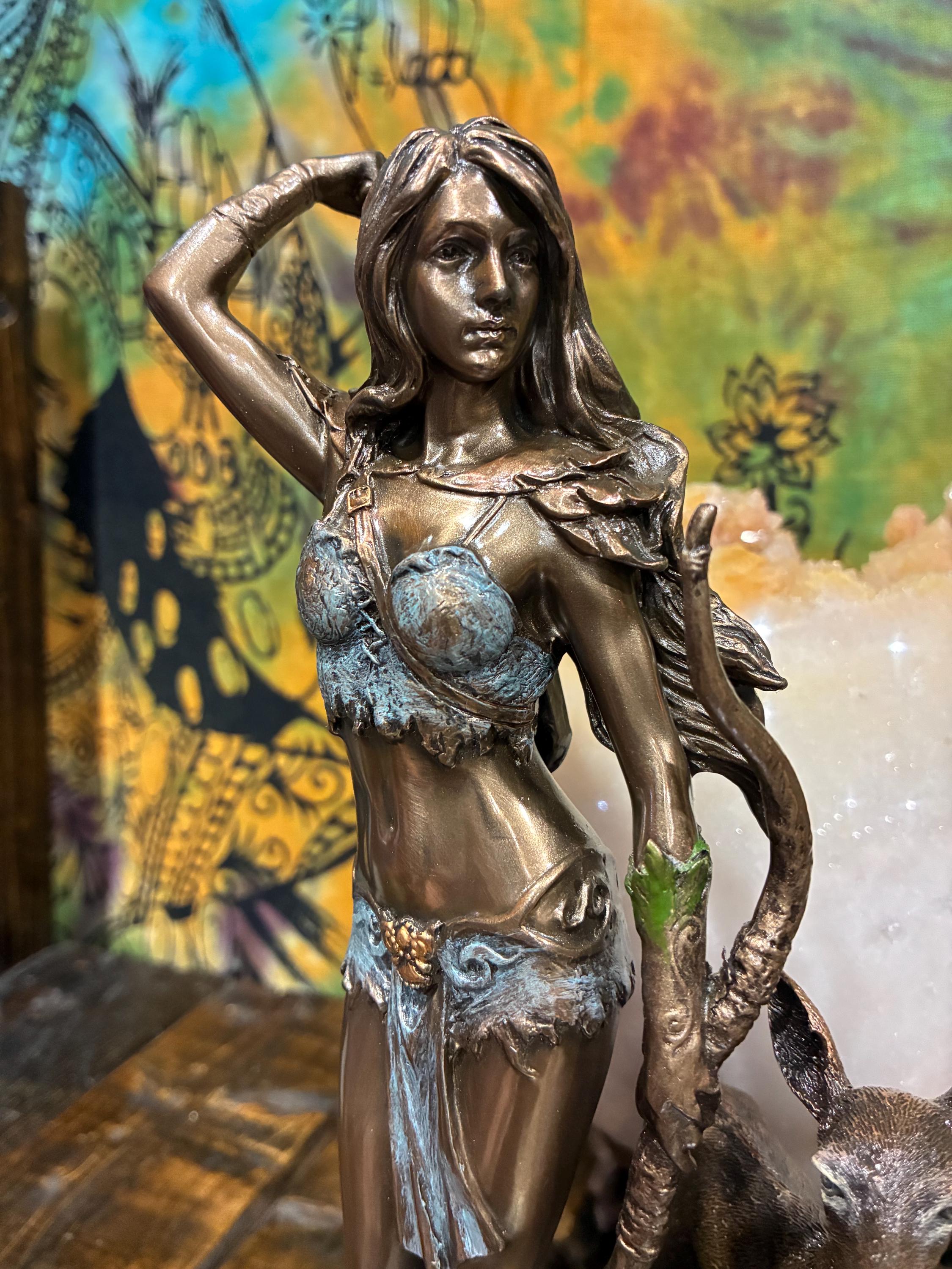 Artemis Statue — 9 7/8” (Greek Goddess of the Hunt Altar Decor