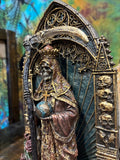 Santa Muerte Statue | Bronze Finish, Gothic Altar Decor