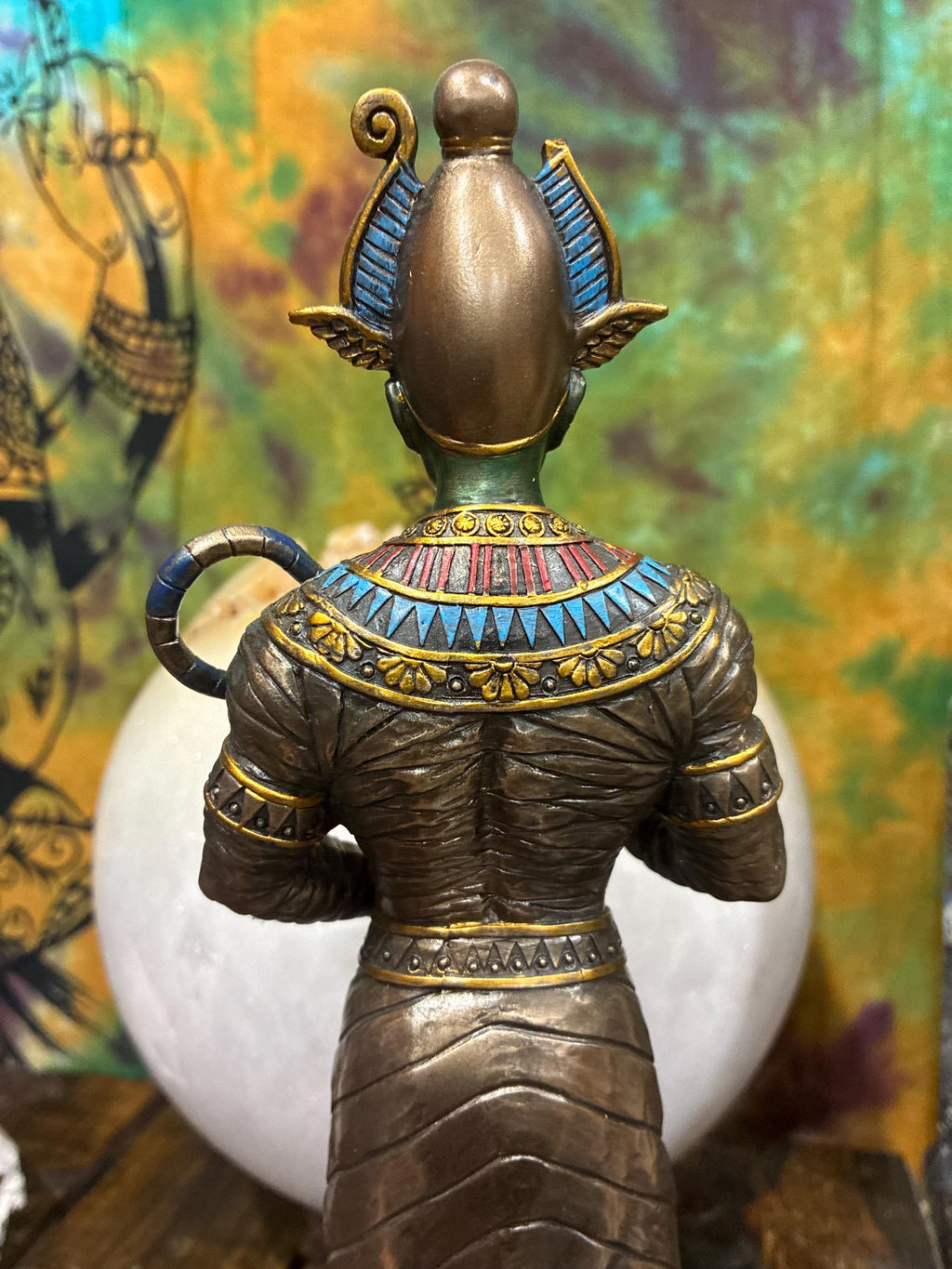 Osiris Statue - Bronze Cast Resin, Egyptian Altar Decor