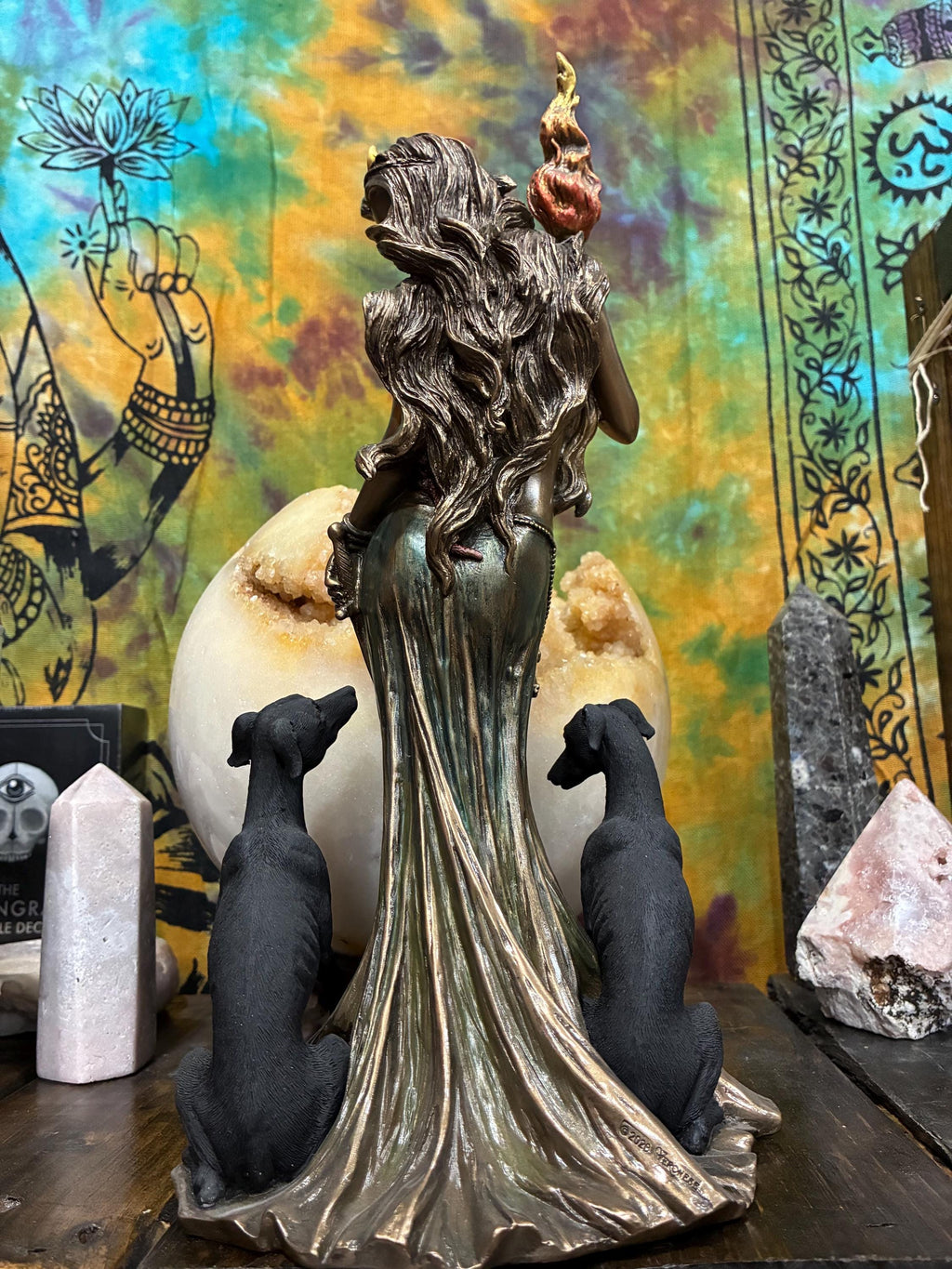Hecate Statue - Bronze Finish Greek Goddess Altar Decor