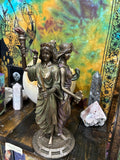 Triple Hecate Statue - Bronze Pagan Altar Decor, Witchcraft Gift