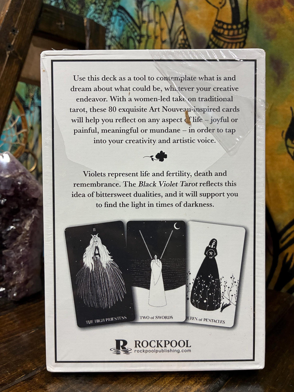 Black violet tarot cards