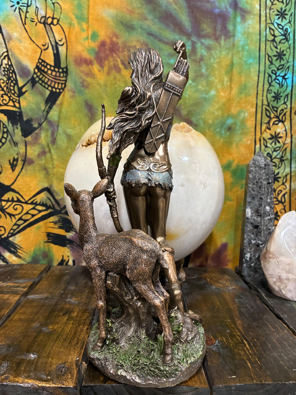 Artemis Statue — 9 7/8” (Greek Goddess of the Hunt Altar Decor