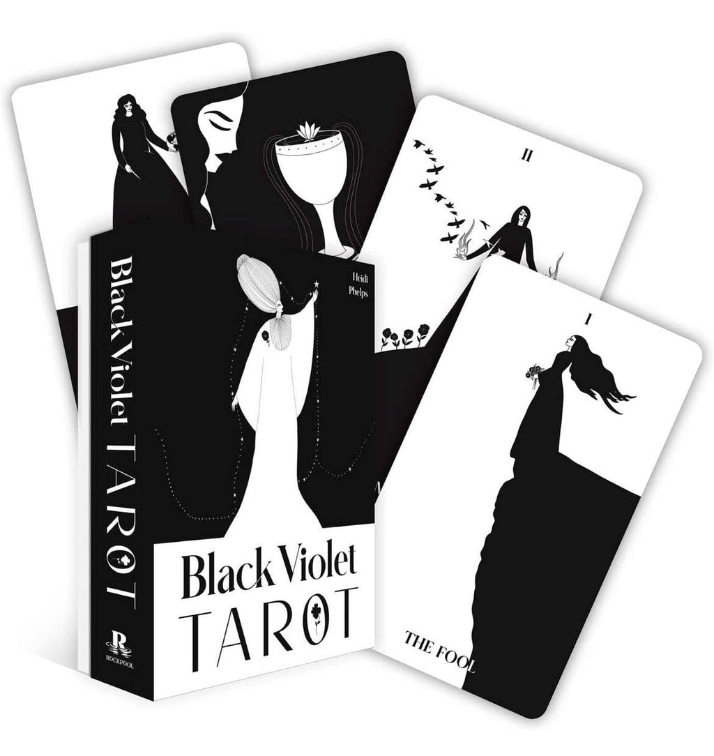 Black violet tarot cards