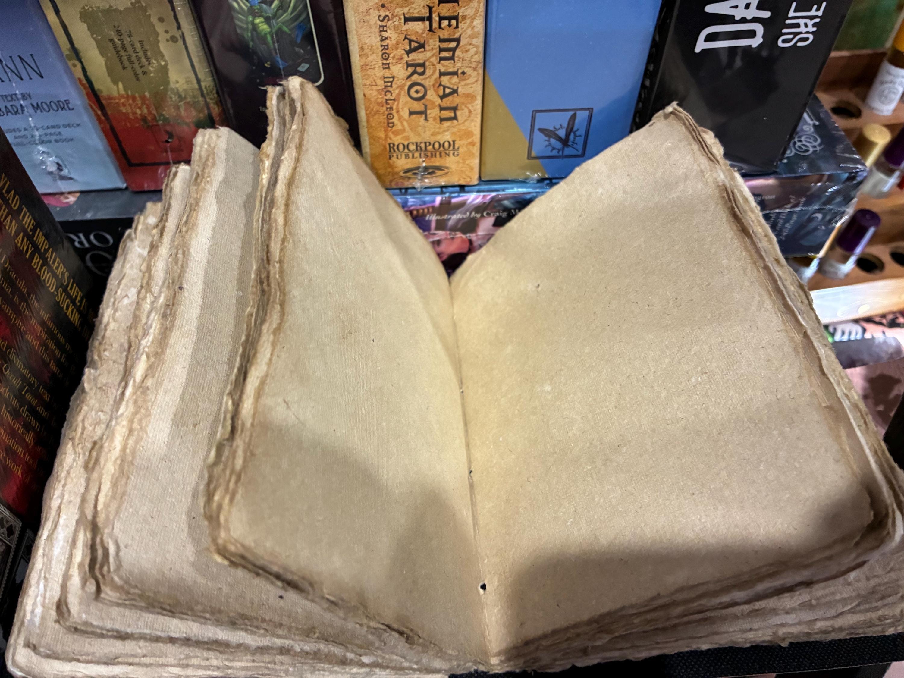 Evil eye black journal handmade pressed paper