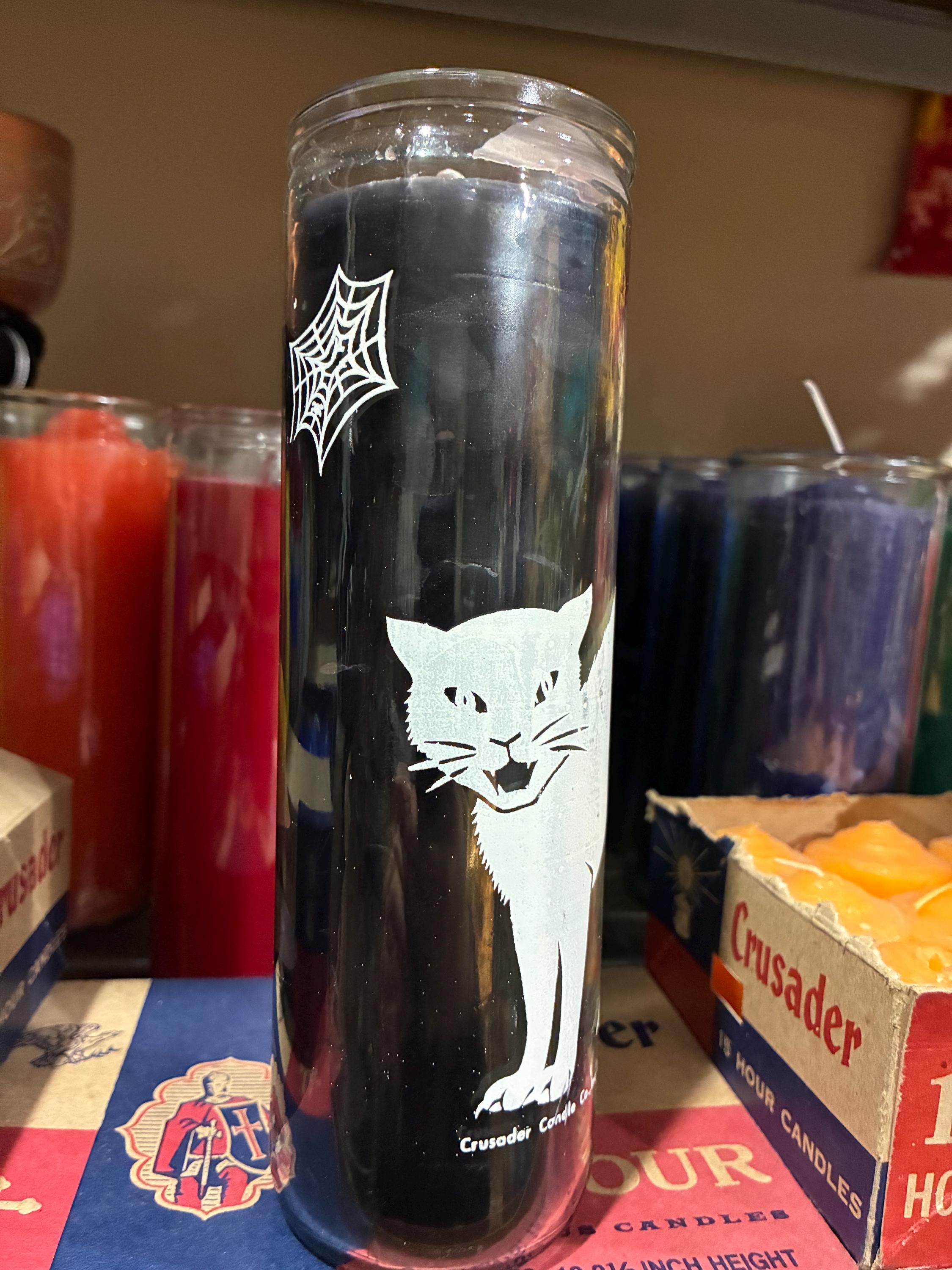Black cat  Candle