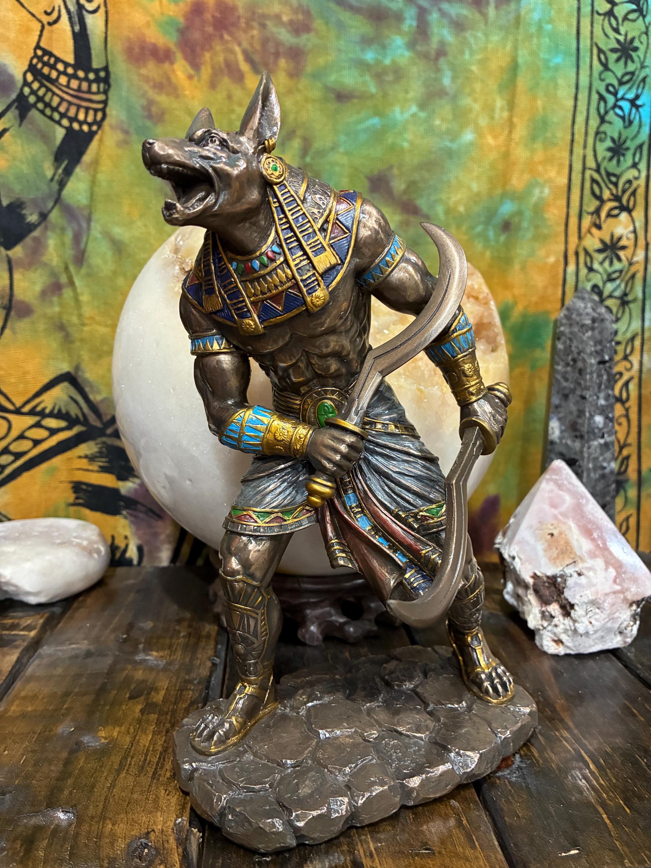 Anubis Statue | Bronze Finish Egyptian God, Altar Decor