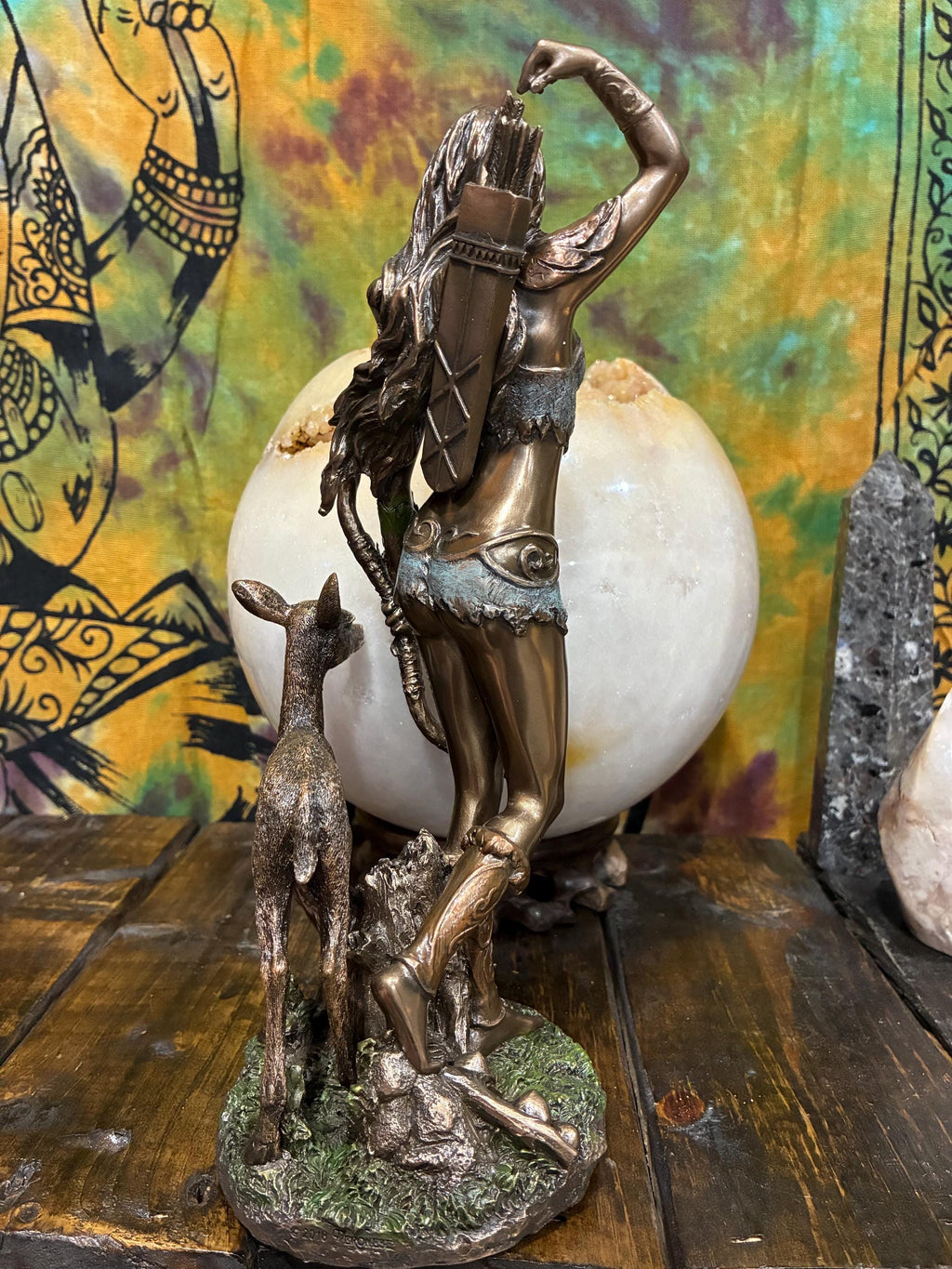 Artemis Statue — 9 7/8” (Greek Goddess of the Hunt Altar Decor