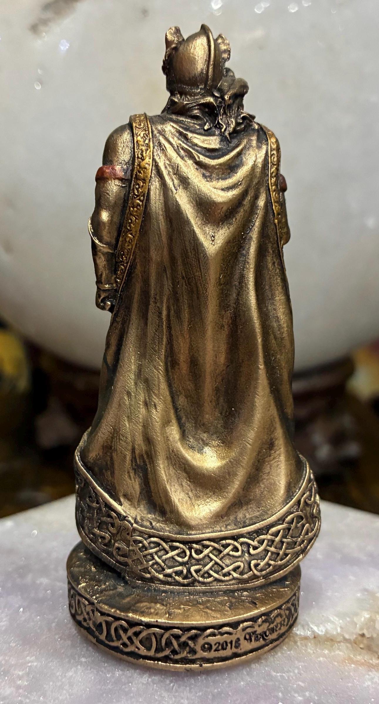 Odin Statue — 3 3/8” | Norse Allfather Figurine | Viking Altar Decor | Wisdom, Protection & Guidance | Spiritual Gift
