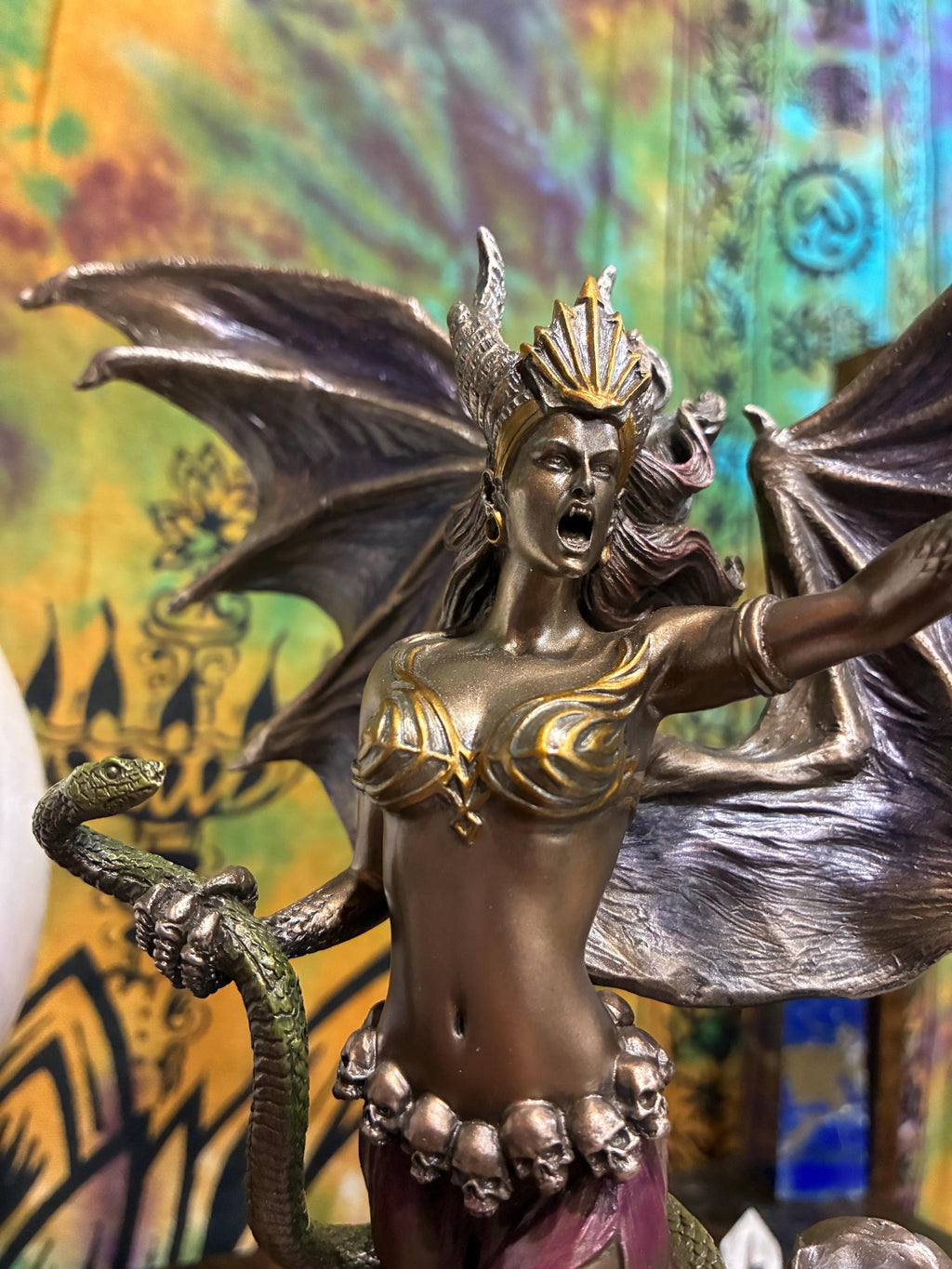 Lilith Statue Veronese Design | Cold Cast Resin Dark Goddess Figurine | Gothic Altar Decor