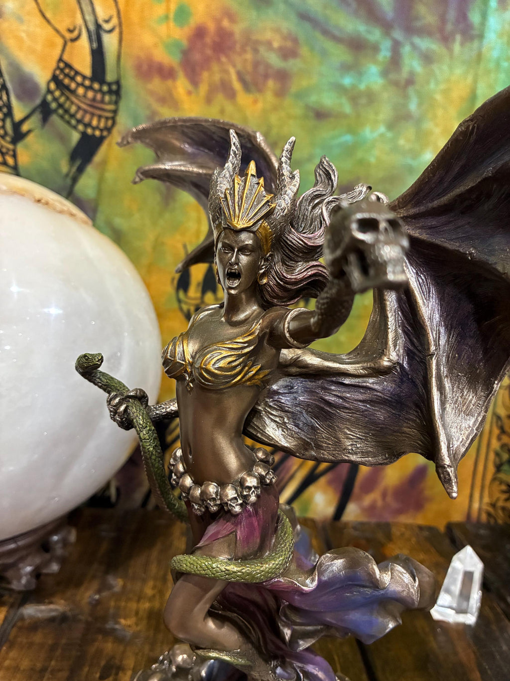 Lilith Statue Veronese Design | Cold Cast Resin Dark Goddess Figurine | Gothic Altar Decor