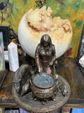 Ceridwen Statue - Welsh Goddess, Cauldron of Awen, Celtic Altar Decor