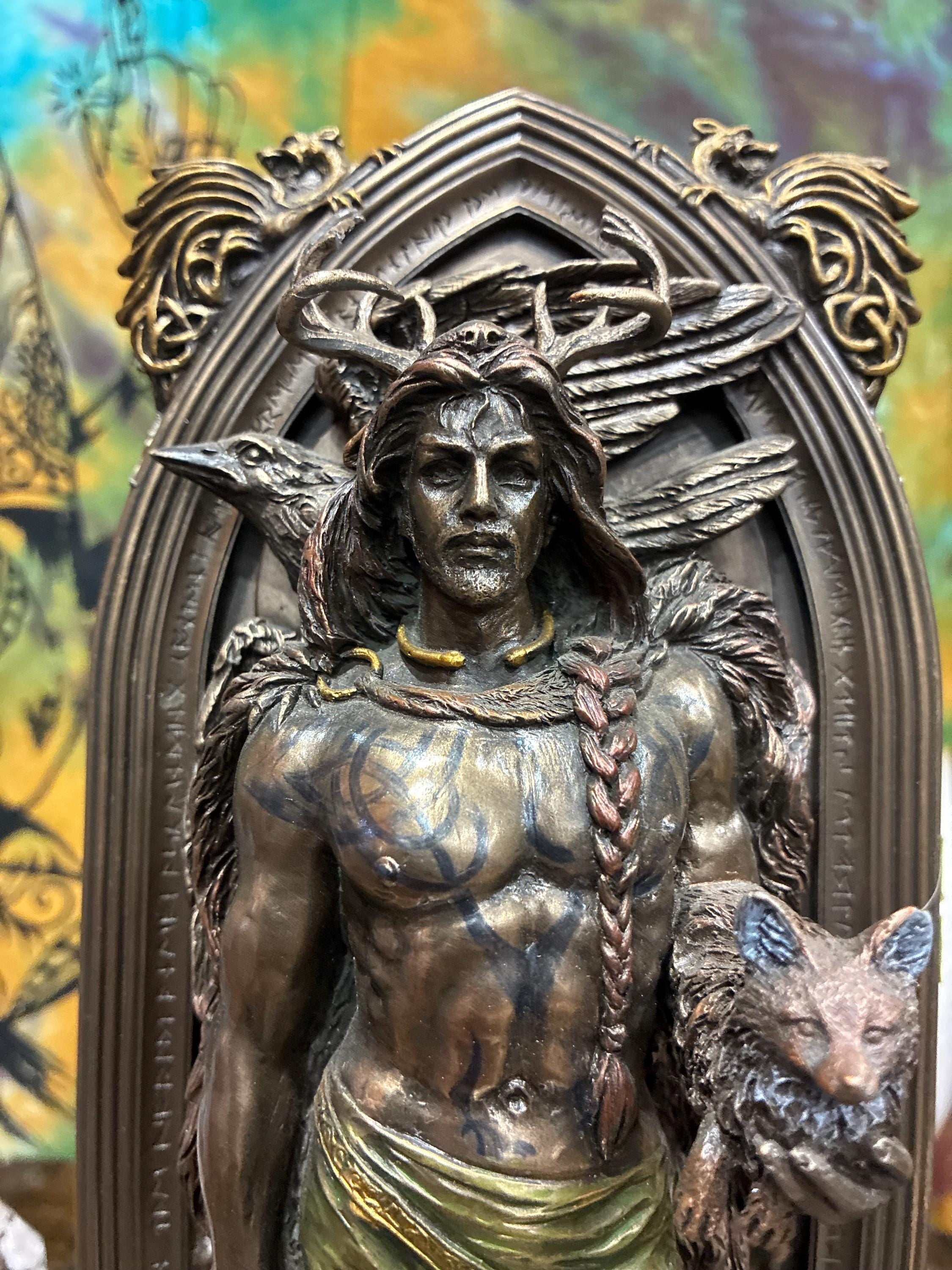 The Druid Statue – Nature Wisdom, Protection & Earth Magic | Pagan Altar Decor | Celtic Guardian, Spiritual Gift