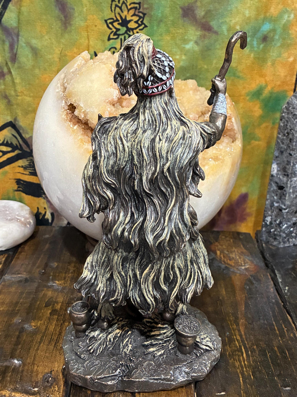 Babalu-Aye Statue | Bronze Finish Orisha Altar Decor, 9.375"