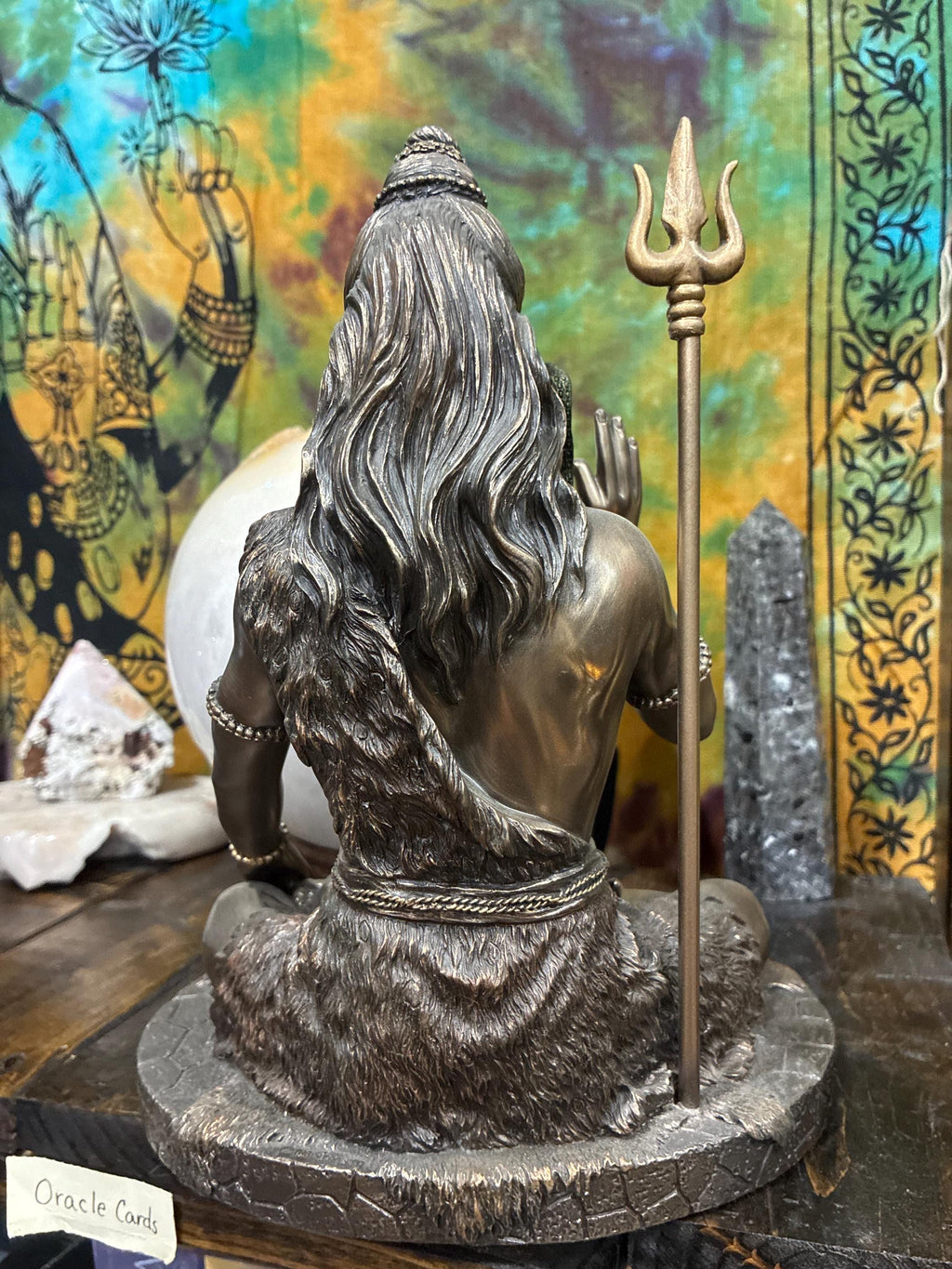 Shiva Statue | 10 1/8" Bronze Cast Resin, Hindu Altar Decor