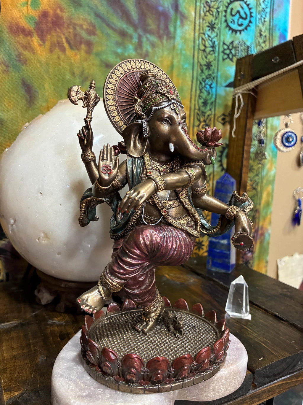 Ganesha (Ganesh) Statue — 8 3/8” | Remover of Obstacles | Hindu Deity Altar Decor | Spiritual Gift