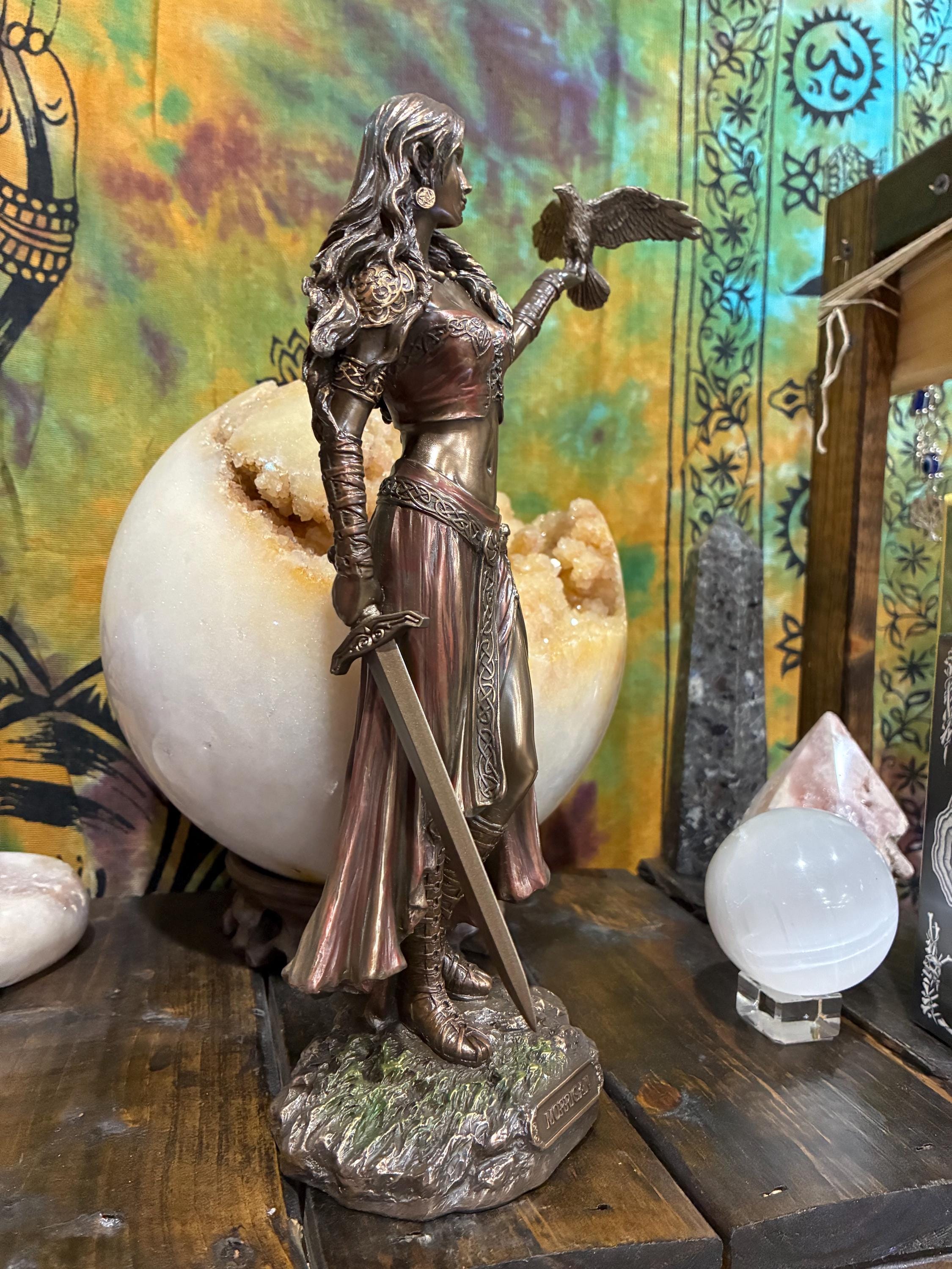 Morrigan Statue – Veronese Collection Bronze Finish, Celtic Goddess Altar Figurine